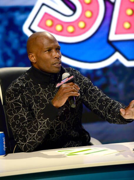 TAMPA, FLORIDA - FEBRUARY 07: Chad Ochocinco speaks during The SHAQ Bowl for Super Bowl LV on February 07, 2021 in Tampa, Florida. (Photo by Gerardo Mora/Getty Images)