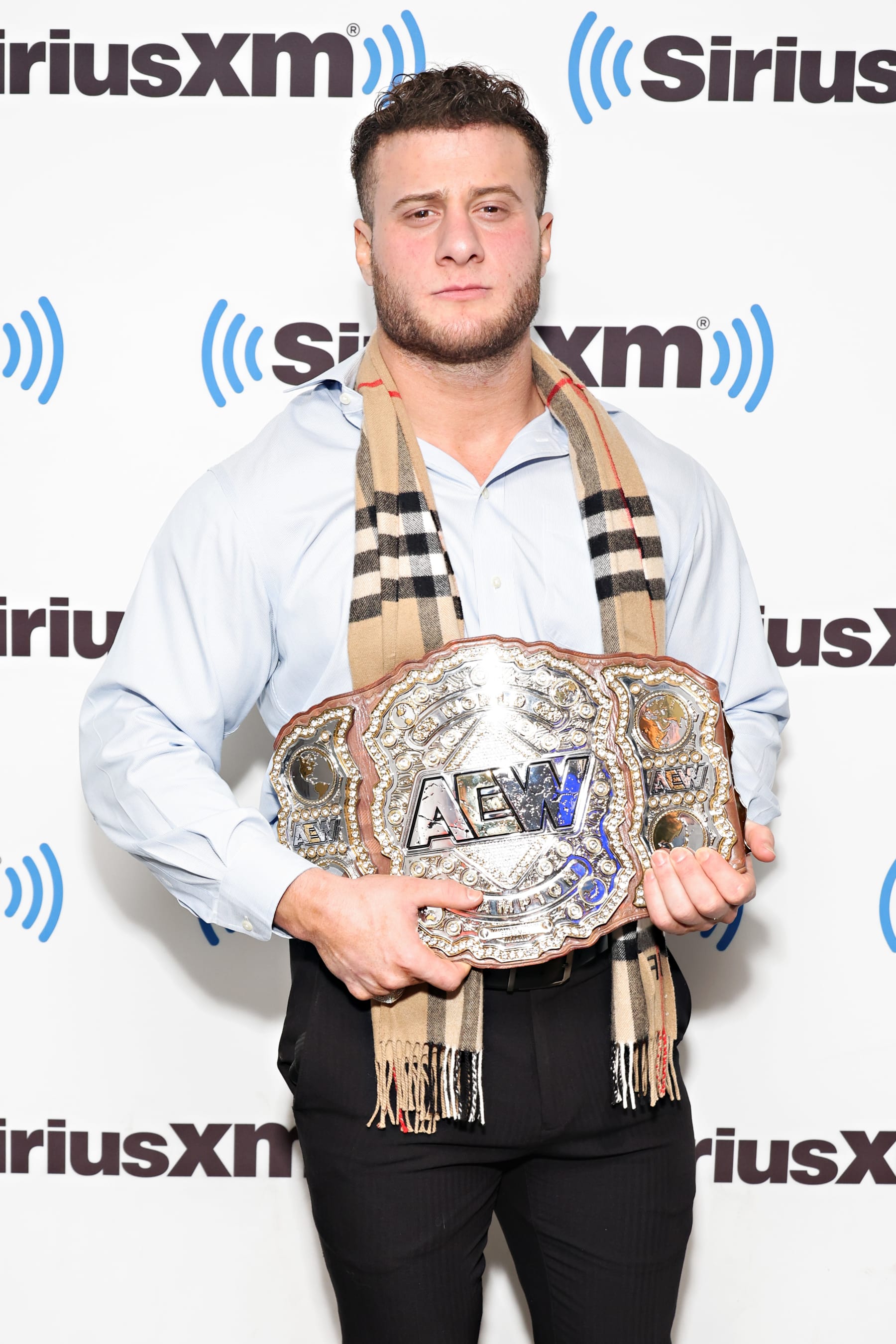 NEW YORK, NEW YORK - AUGUST 21: Wrestler Maxwell Jacob Friedman visits the SiriusXM Studios on August 21, 2023 in New York City. (Photo by Cindy Ord/Getty Images)