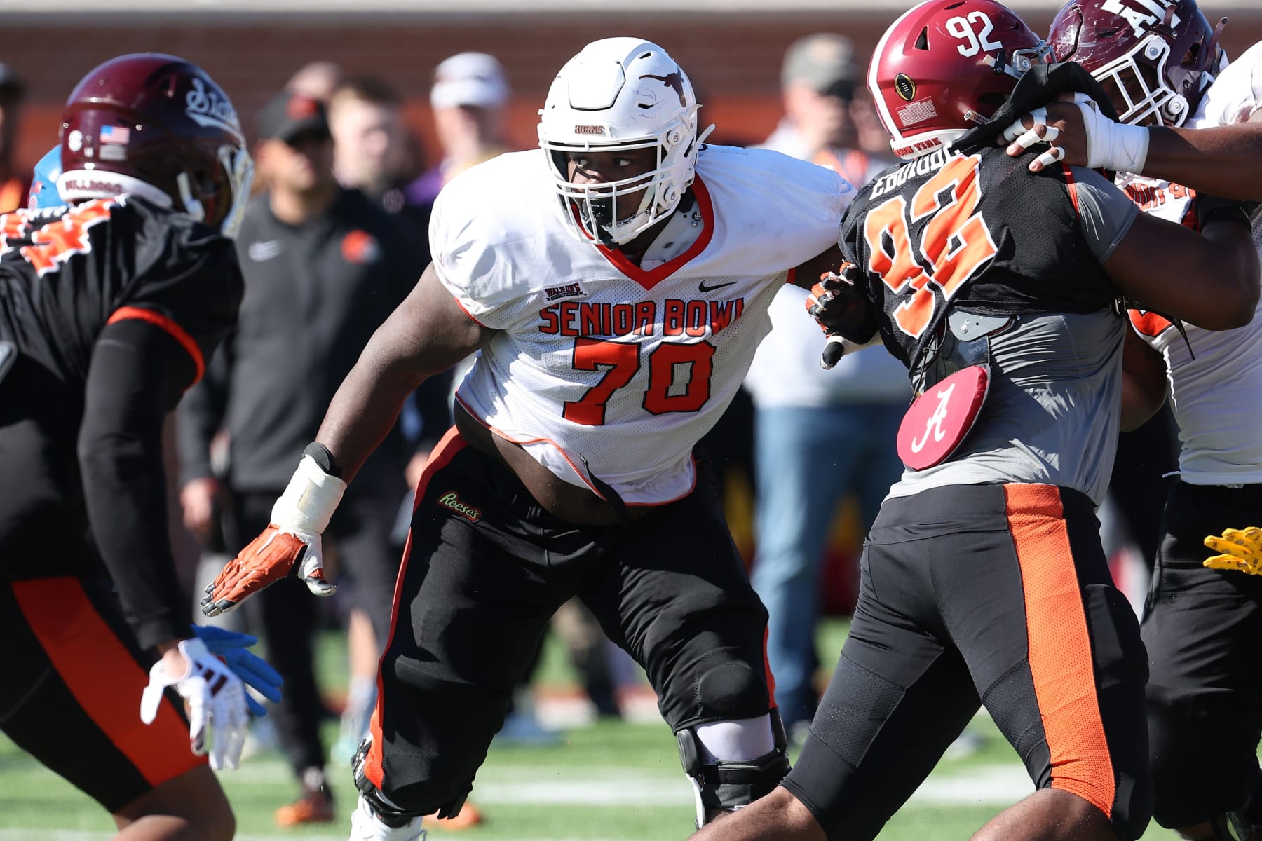 Texas offensive tackle Christian Jones