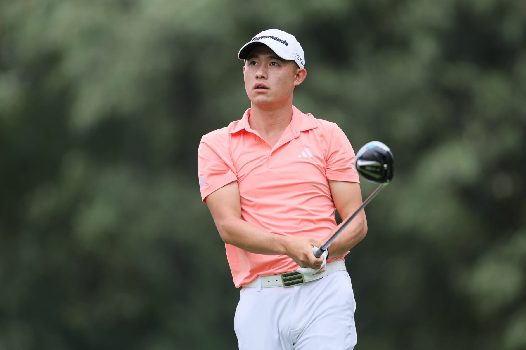 MEMPHIS, TENNESSEE - AUGUST 10: Collin Morikawa of the United States plays his shot from the seventh tee during the first round of the FedEx St. Jude Championship at TPC Southwind on August 10, 2023 in Memphis, Tennessee. (Photo by Andy Lyons/Getty Images)