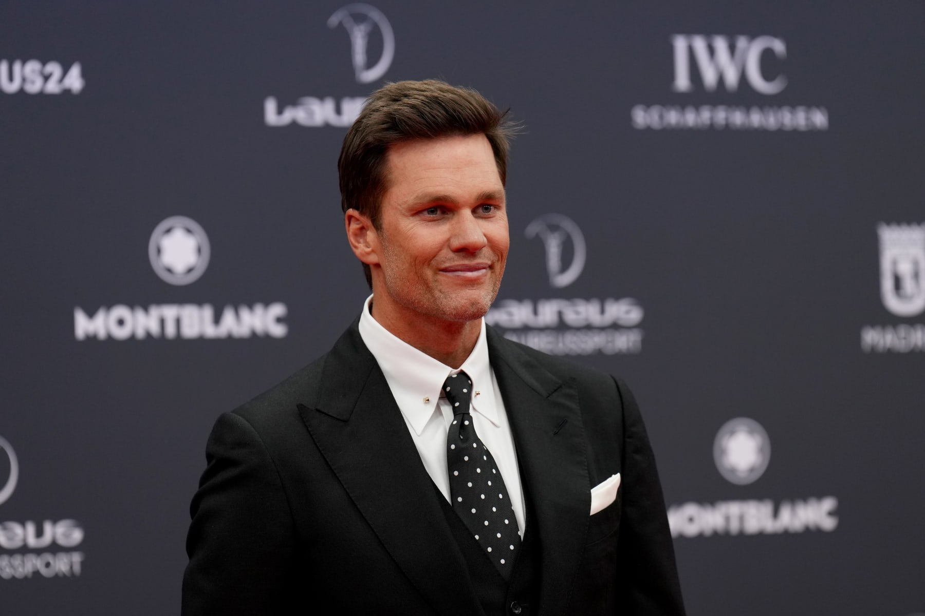 MADRID, SPAIN - APRIL 22: Tom Brady arrives at the Laureus World Sports Awards at Galería De Cristal on April 22, 2024 in Madrid, Spain. (Photo by Angel Martinez/Getty Images for Laureus) MADRID, SPAIN - APRIL 22: Tom Brady arrives at the Laureus World Sports Awards at Galería De Cristal on April 22, 2024 in Madrid, Spain. (Photo by Angel Martinez/Getty Images for Laureus)