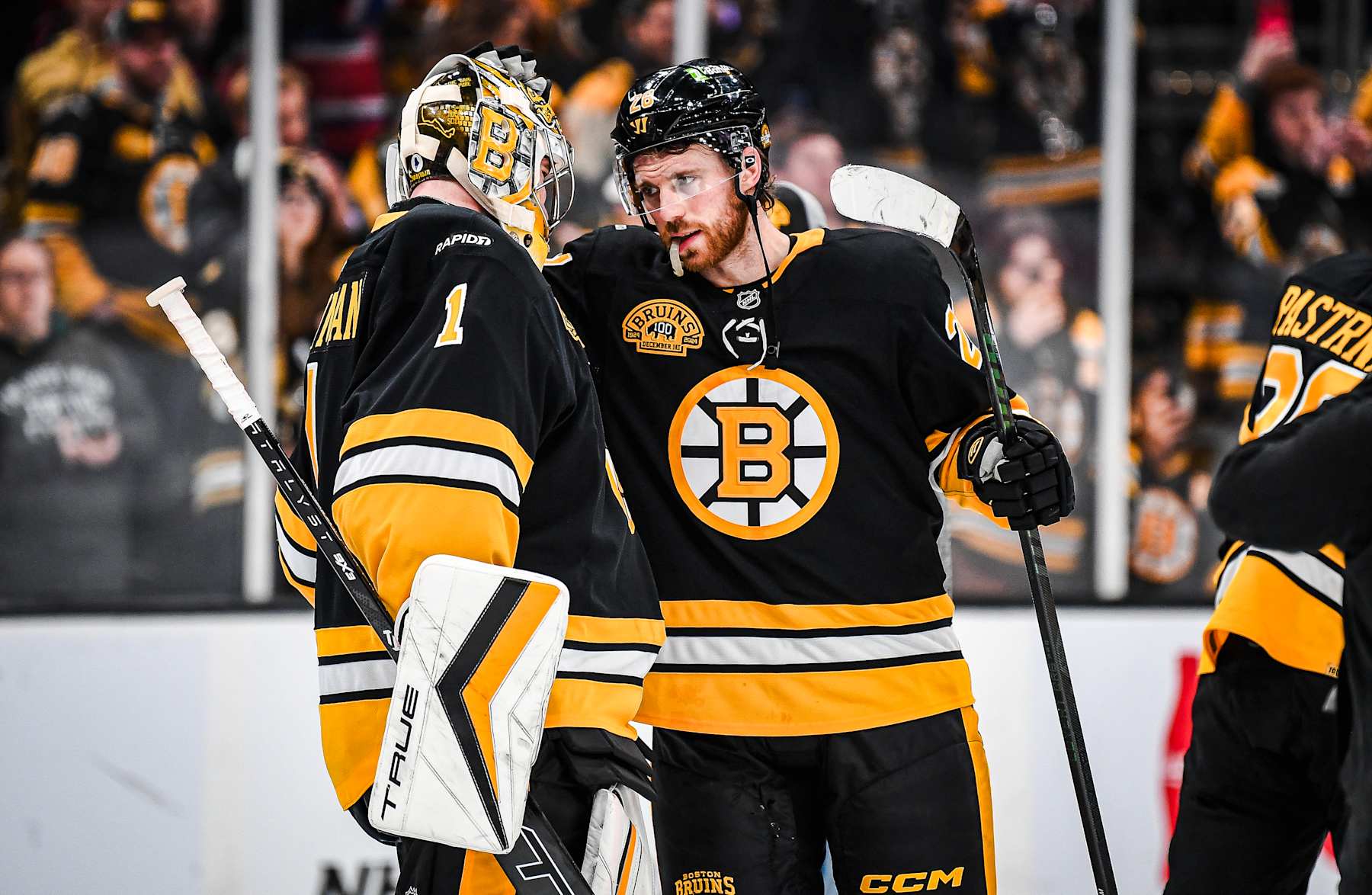 Jeremy Swayman and Elias Lindholm.