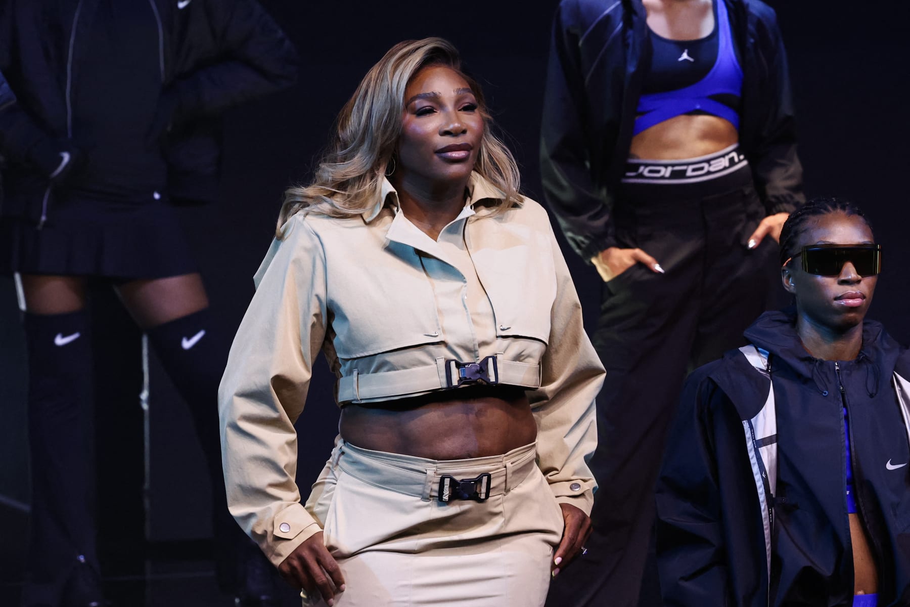 Former US tennis player Serena Williams attends a Nike event, in Paris, on April 11, 2024. (Photo by EMMANUEL DUNAND / AFP) (Photo by EMMANUEL DUNAND/AFP via Getty Images)