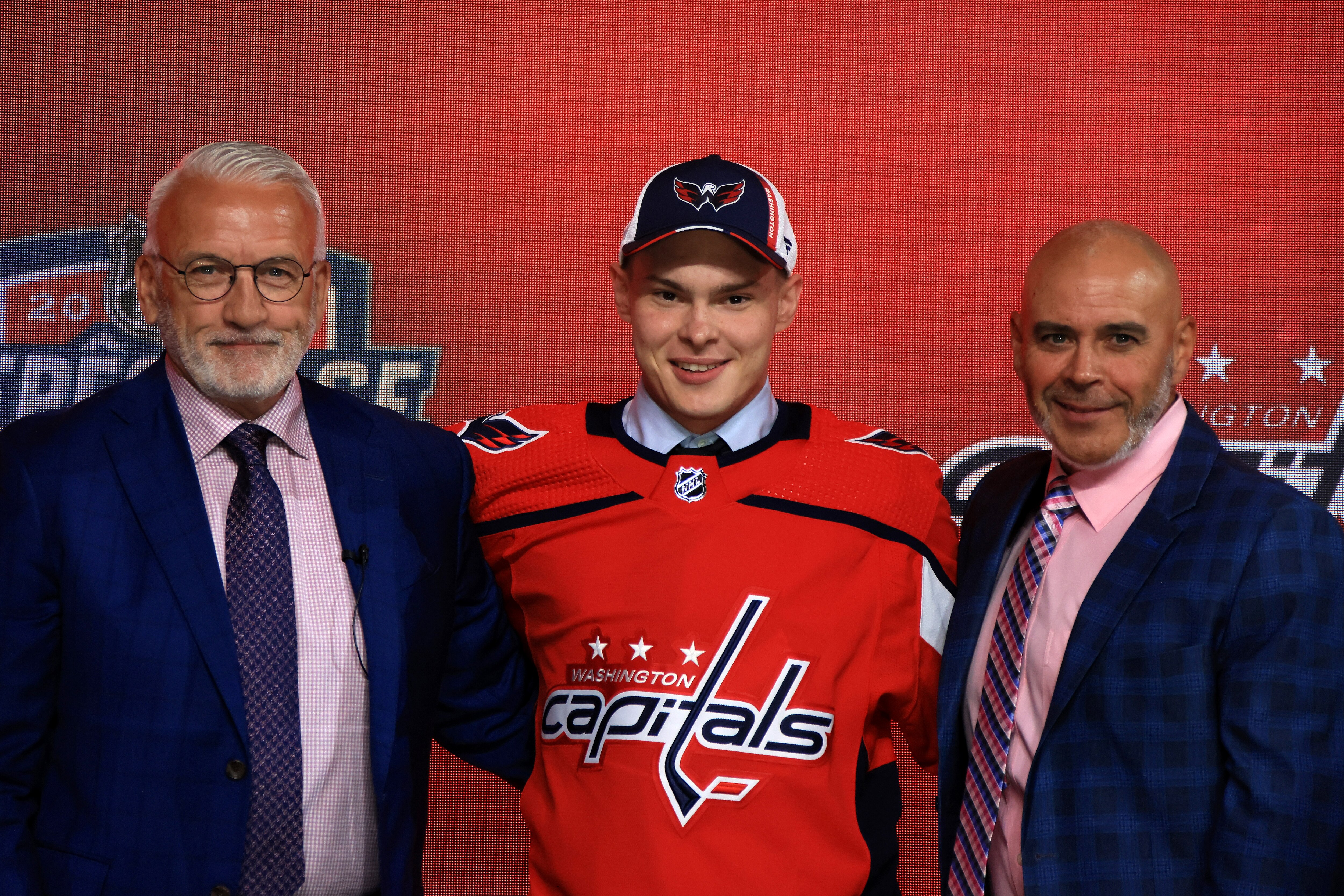 MONTREAL, QUEBEC - JULY 07: Ivan Miroshnichenko is drafted by the Washington Capitals during Round One of the 2022 Upper Deck NHL Draft at Bell Centre on July 07, 2022 in Montreal, Quebec, Canada. (Photo by Bruce Bennett/Getty Images)