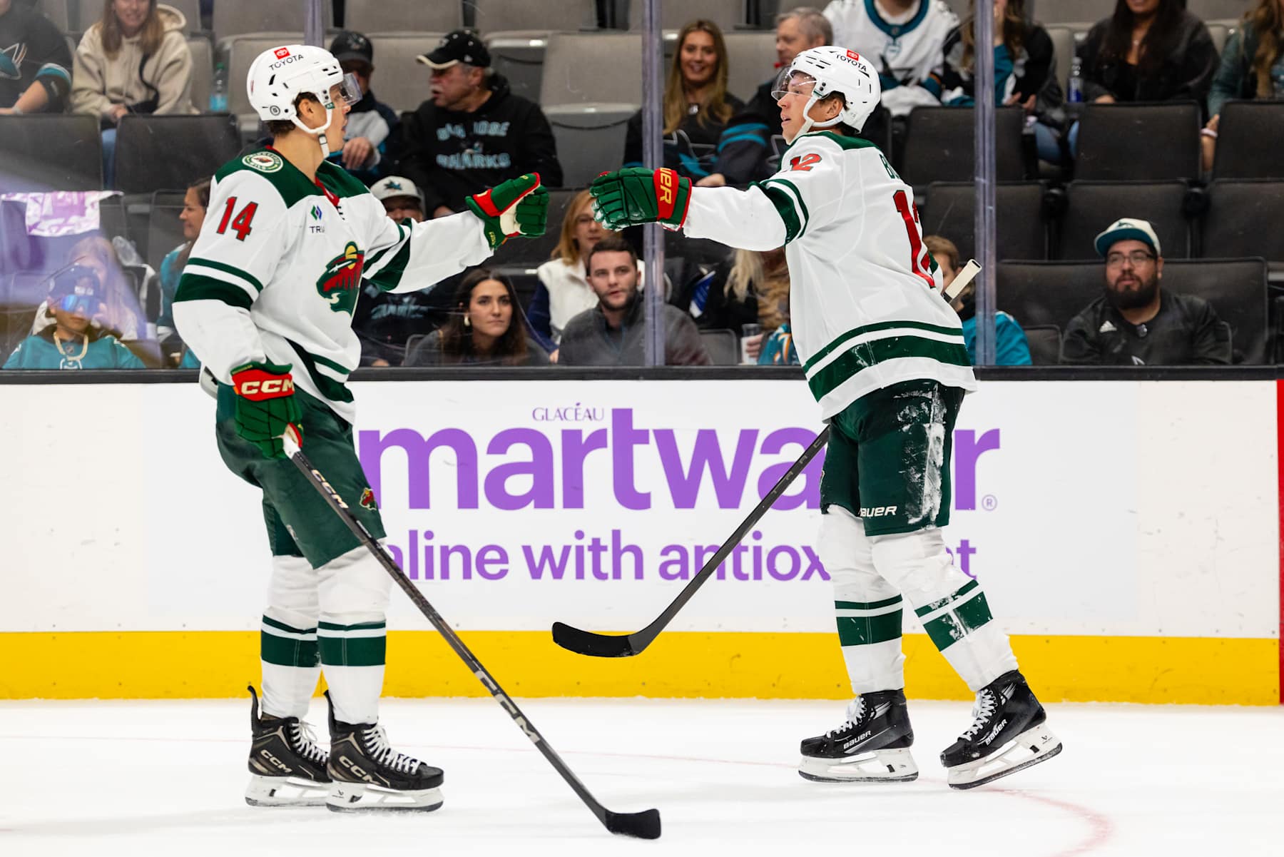 Matt Boldy and Joel Eriksson Ek.