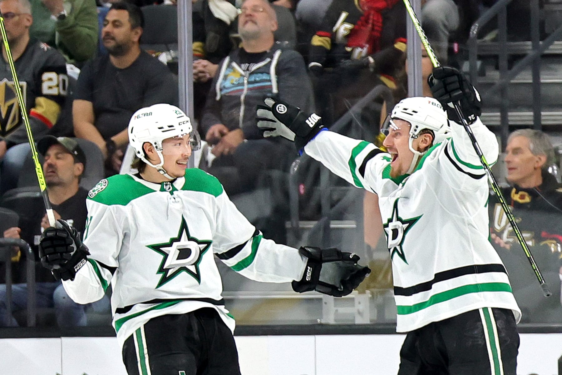 Jason Robertson and Roope Hintz. 