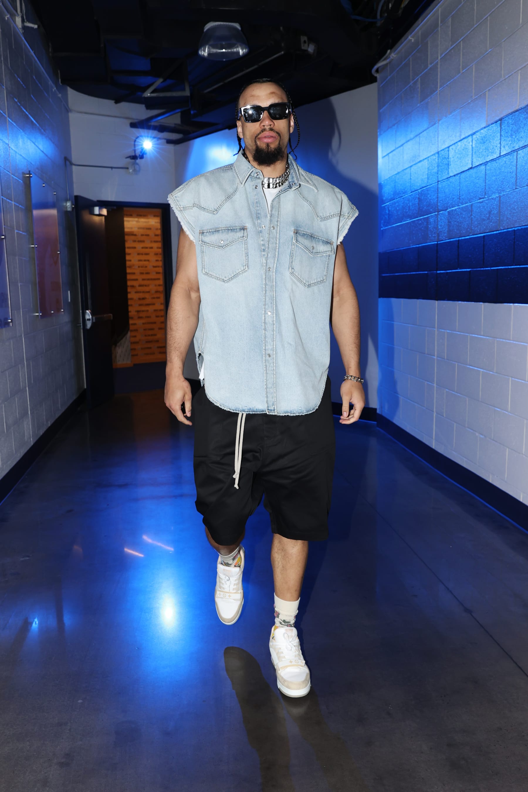 MEMPHIS, TN - MARCH 24: Dillon Brooks #24 of the Memphis Grizzlies arrives to the arena before the game against the Houston Rockets on March 24, 2023 at FedExForum in Memphis, Tennessee. NOTE TO USER: User expressly acknowledges and agrees that, by downloading and or using this photograph, User is consenting to the terms and conditions of the Getty Images License Agreement. Mandatory Copyright Notice: Copyright 2023 NBAE (Photo by Joe Murphy/NBAE via Getty Images)
