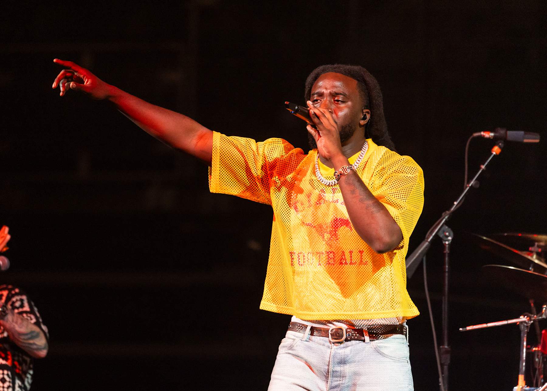 DETROIT, MICHIGAN - NOVEMBER 06: Shaboozey perfroms at Little Caesars Arena on November 06, 2024 in Detroit, Michigan. (Photo by Scott Legato/Getty Images)