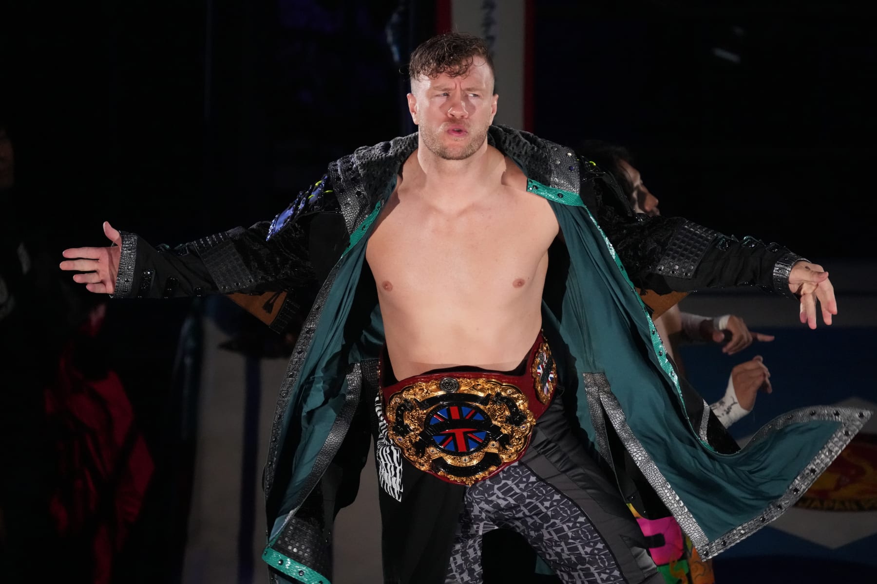 TOKYO, JAPAN - AUGUST 13: Will Ospreay enters the ring during the New Japan Pro-Wrestling - G1 CLIMAX 33 Final at Ryogoku Kokugikan on August 13, 2023 in Tokyo, Chiba, Japan. (Photo by Etsuo Hara/Getty Images)