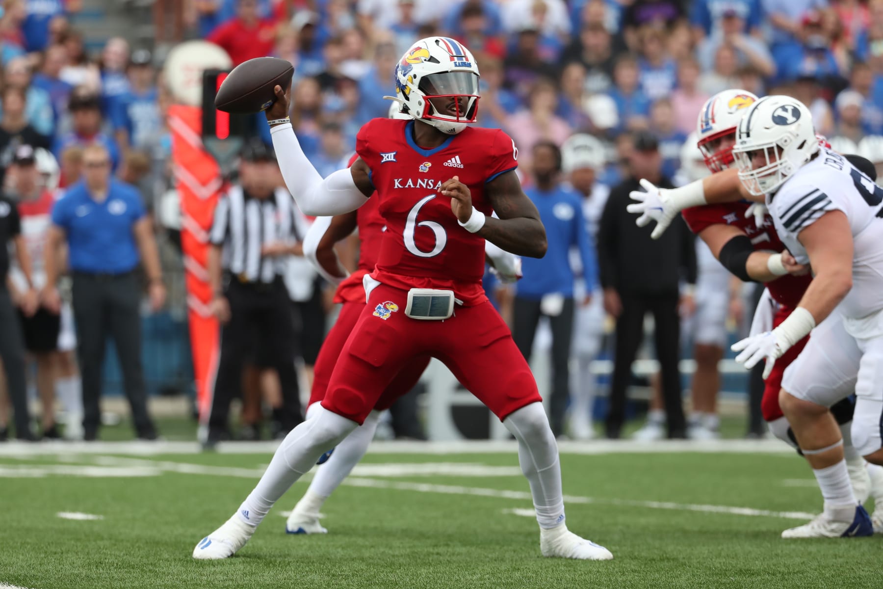 Kansas Jayhawks quarterback Jalon Daniels 
