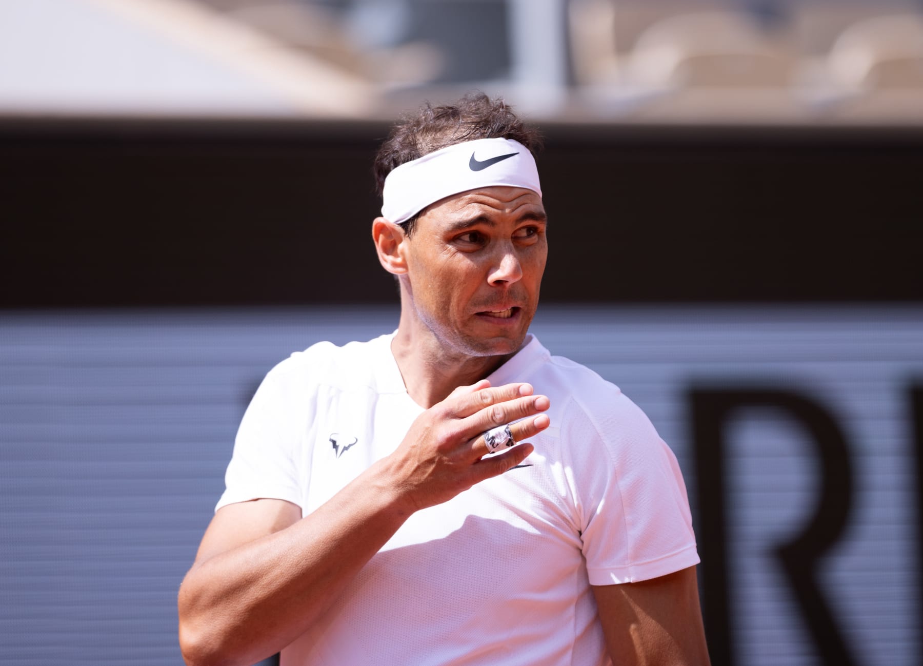 PARIS, FRANCE - MAY 23: Rafael Nadal of Spain during practice on Qualifying Day 4 of Roland Garros on May 23, 2024 in Paris, France. (Photo by Tnani Badreddine/DeFodi Images via Getty Images)