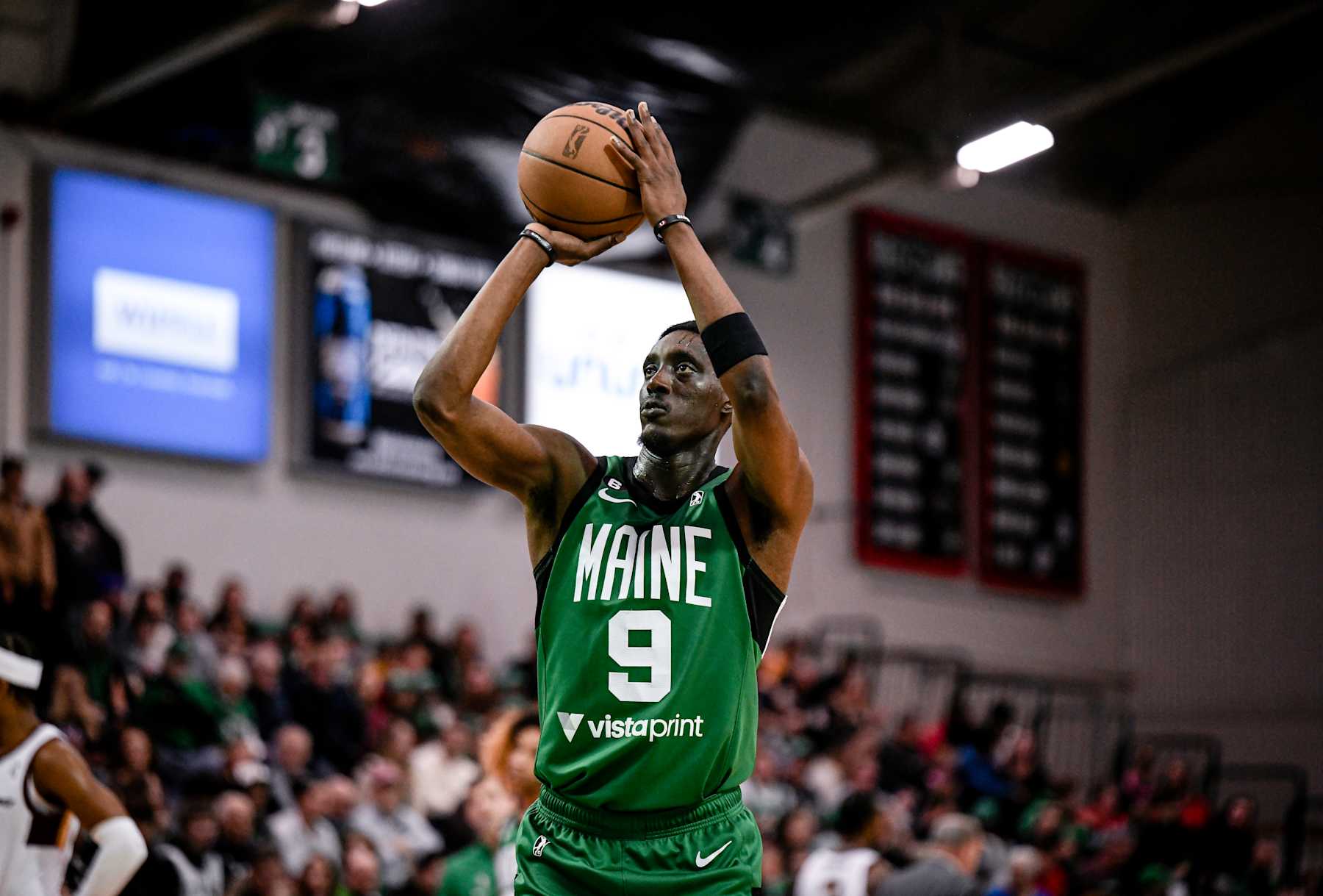 PORTLAND, ME- FEBRUARY 11 : Tony Snell #9 of the Maine Celtics shoots a free throw against the Cleveland Charge on February 11, 2023 at Portland Expo Center in Portland, Maine. NOTE TO USER: User expressly acknowledges and agrees that, by downloading and or using this Photograph, User is consenting to the terms and conditions of the Getty Images License Agreement. Mandatory Copyright Notice: Copyright 2023 NBAE (Photo by China Wong/NBAE via Getty Images)