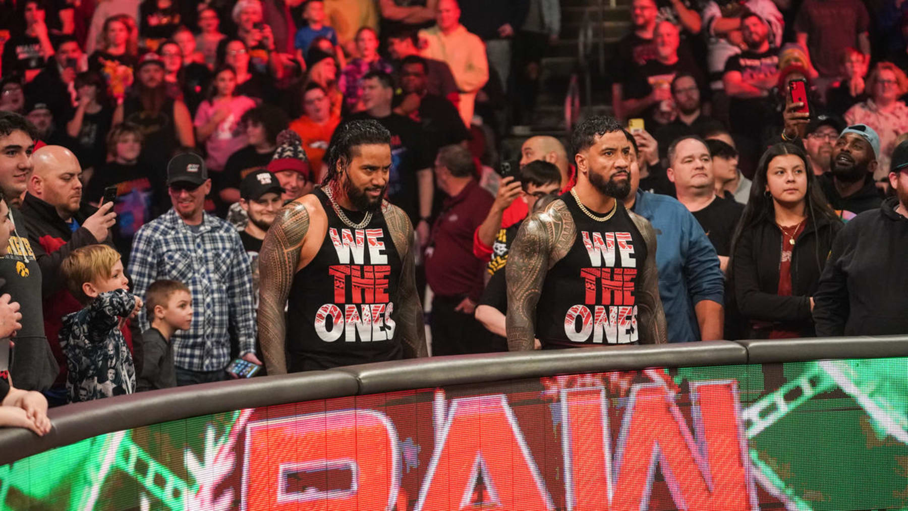 The Usos rolled up on Monday Night Raw with Sami Zayn and Solo Sikoa, looking to take out everyone.