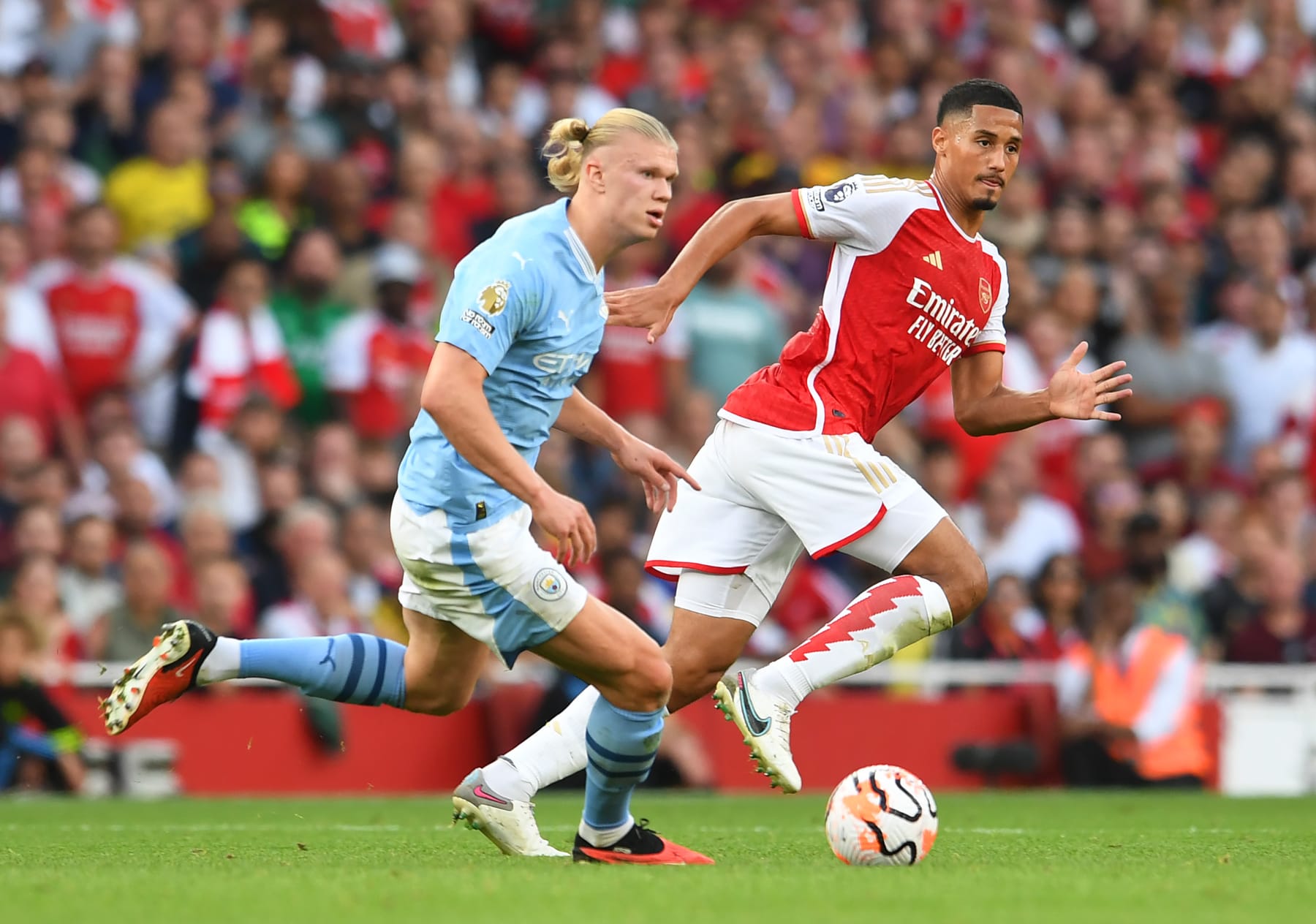 Erling Haaland and William Saliba might end up battling for the Premier League and Champions League.