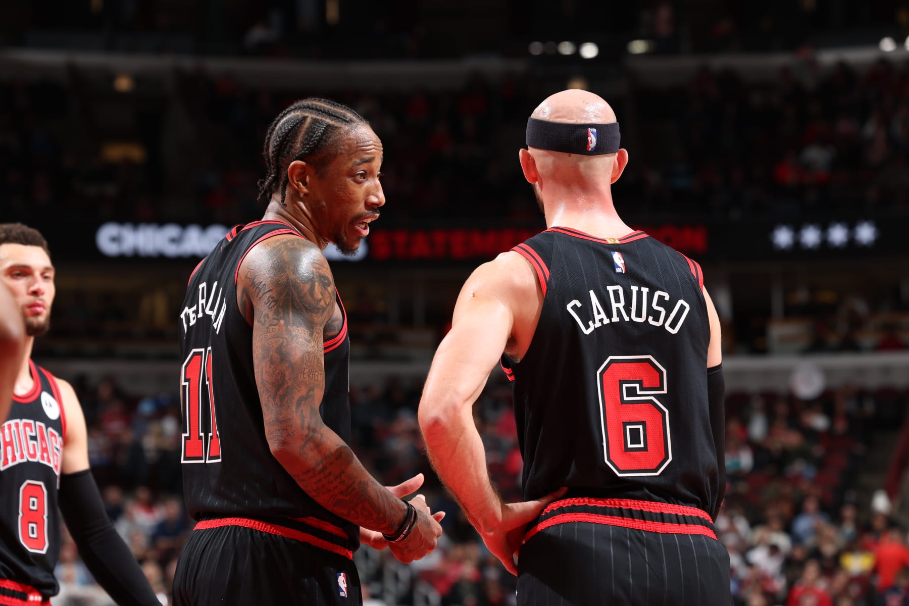 DeMar DeRozan and Alex Caruso