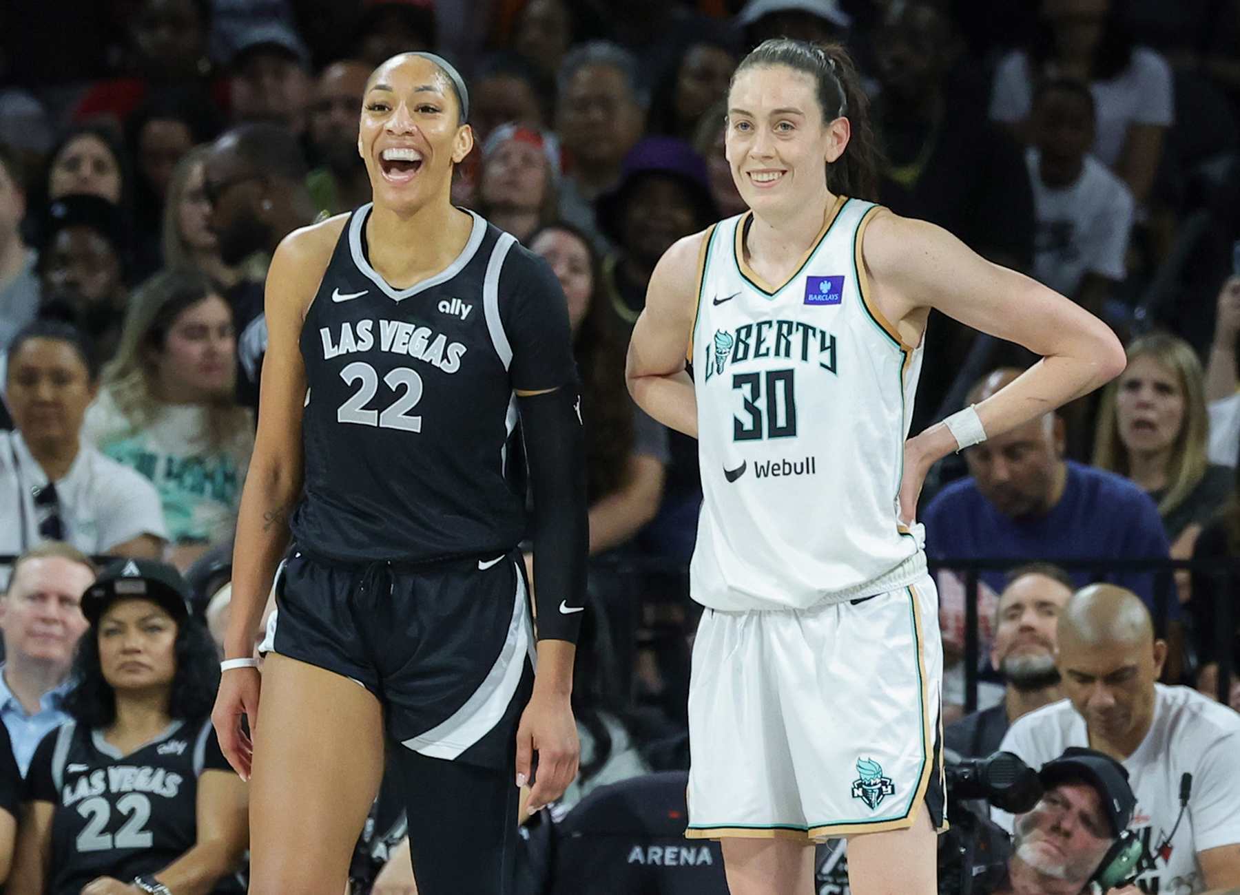 A'ja Wilson and Breanna Stewart