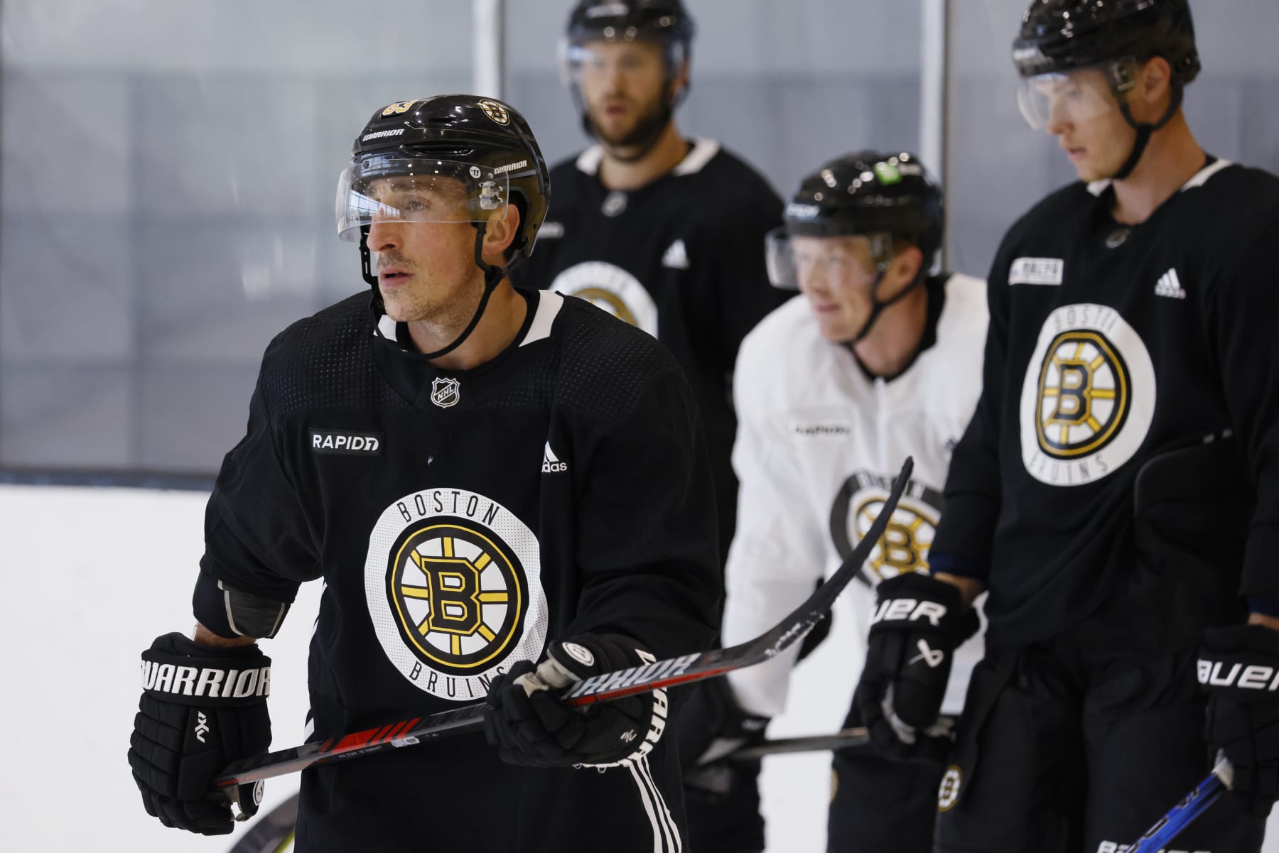 It'll be a different look for the Bruins this season, but Brad Marchand is back and ready to go.