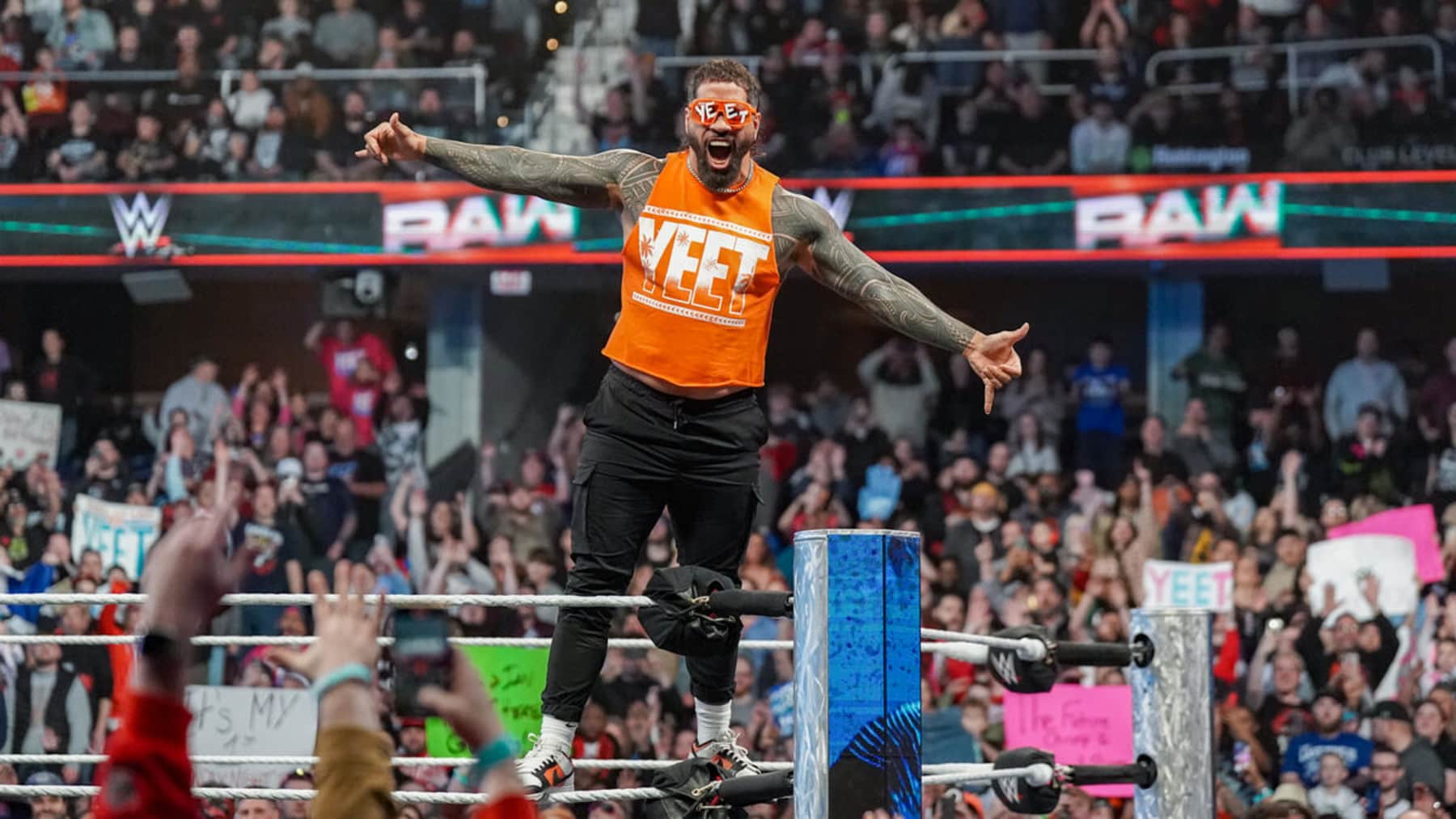 Jey Uso returned to Raw after a shocking win in the men's Royal Rumble.