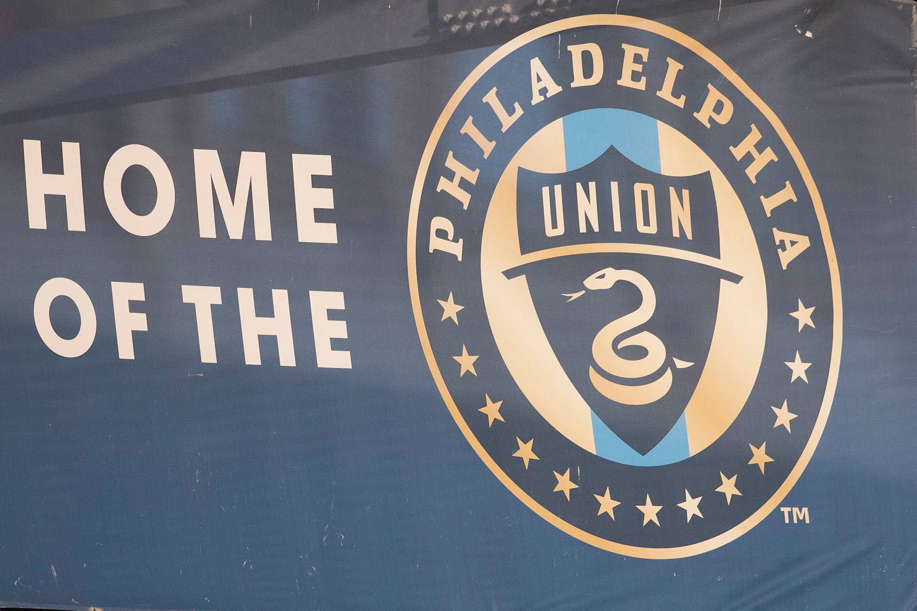 CHESTER, PA - AUGUST 29: A general view of the Philadelphia Union logo at Subaru Park prior to the match against the D.C. United on August 29, 2020 in Chester, Pennsylvania. The Philadelphia Union defeated D.C. United 4-1. (Photo by Mitchell Leff/Getty Images)
