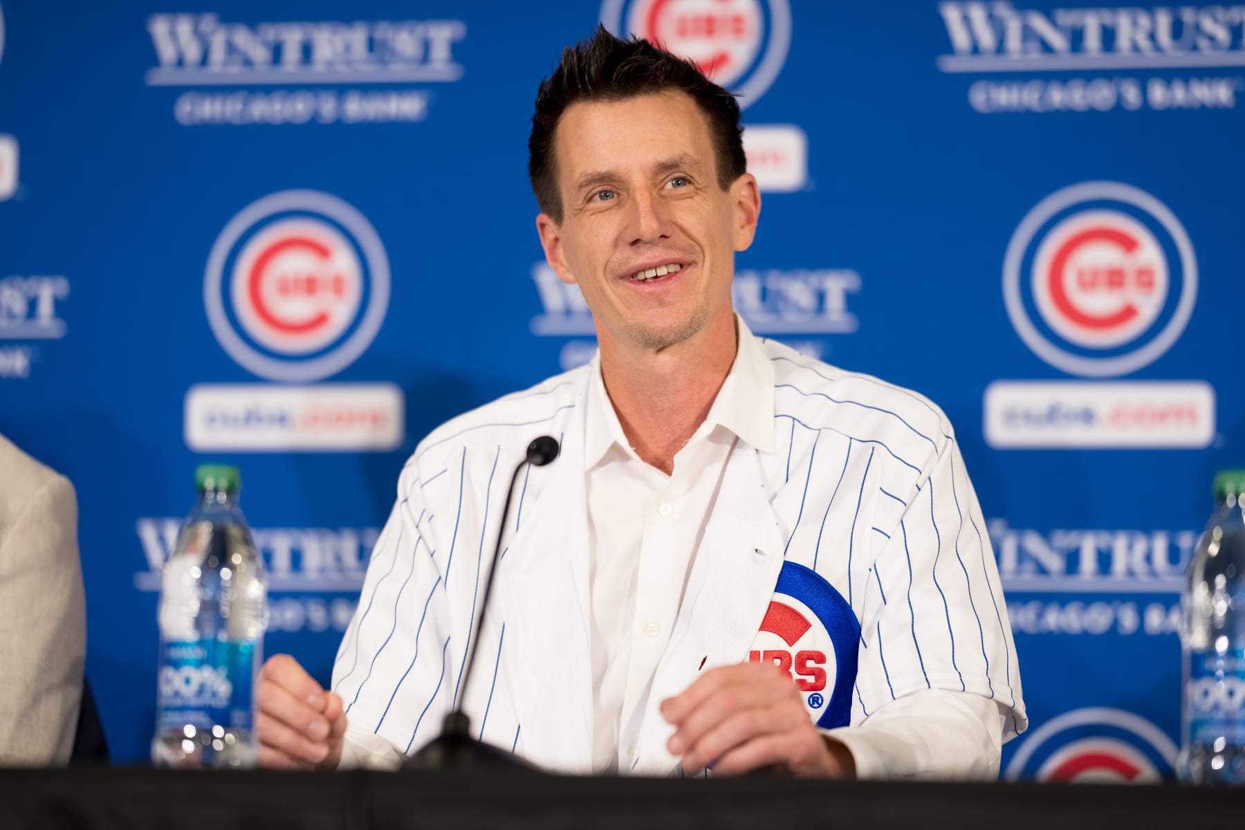 CHICAGO, ILLINOIS - NOVEMBER 13: Craig Counsell is introduced as the Chicago Cubs new manager at Wrigley Field on November 13, 2023 in Chicago, Illinois. (Photo by Matt Dirksen/Chicago Cubs/Getty Images)