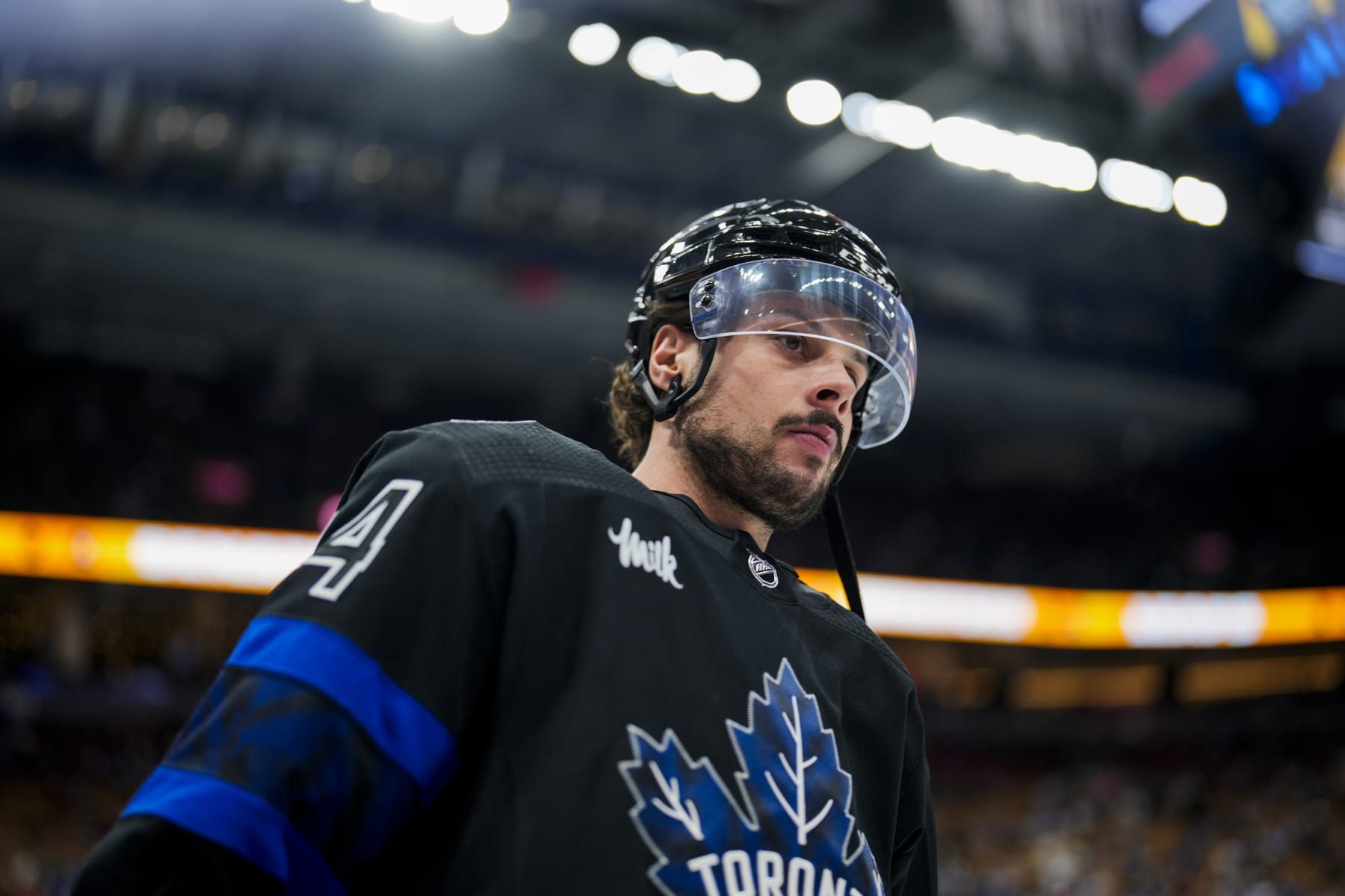 TORONTO, ON - DECEMBER 27: Auston Matthews #34 of the Toronto Maple Leafs warms up ahead of the Next Gen Game against the Ottawa Senators at the Scotiabank Arena on December 27, 2023 in Toronto, Ontario, Canada. (Photo by Kevin Sousa/NHLI via Getty Images) TORONTO, ON - DECEMBER 27: Auston Matthews #34 of the Toronto Maple Leafs warms up ahead of the Next Gen Game against the Ottawa Senators at the Scotiabank Arena on December 27, 2023 in Toronto, Ontario, Canada. (Photo by Kevin Sousa/NHLI via Getty Images)