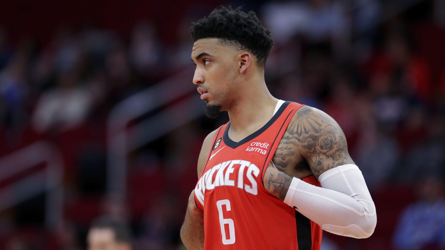 Houston Rockets forward KJ Martin during the second half of an NBA basketball game against the Los Angeles Lakers Wednesday, March 15, 2023, in Houston. (AP Photo/Michael Wyke)