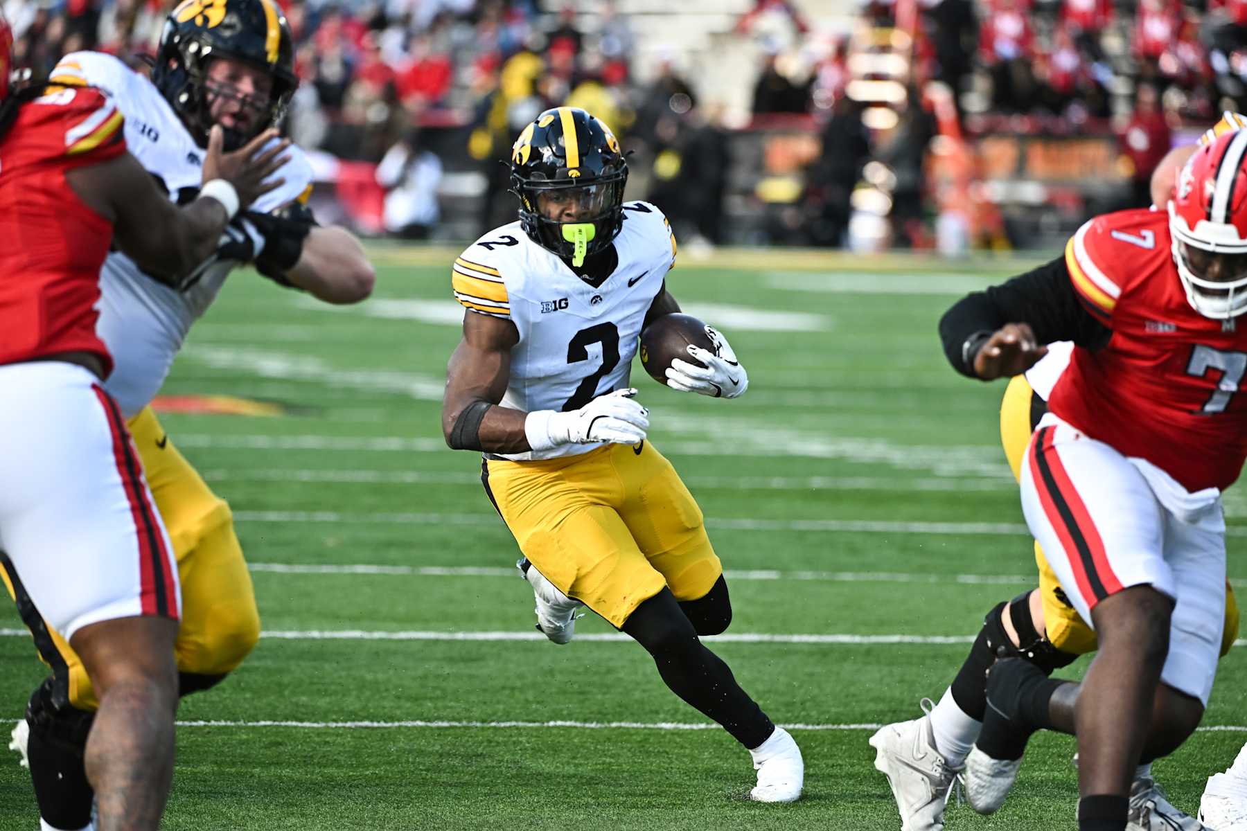 Iowa running back Kaleb Johnson