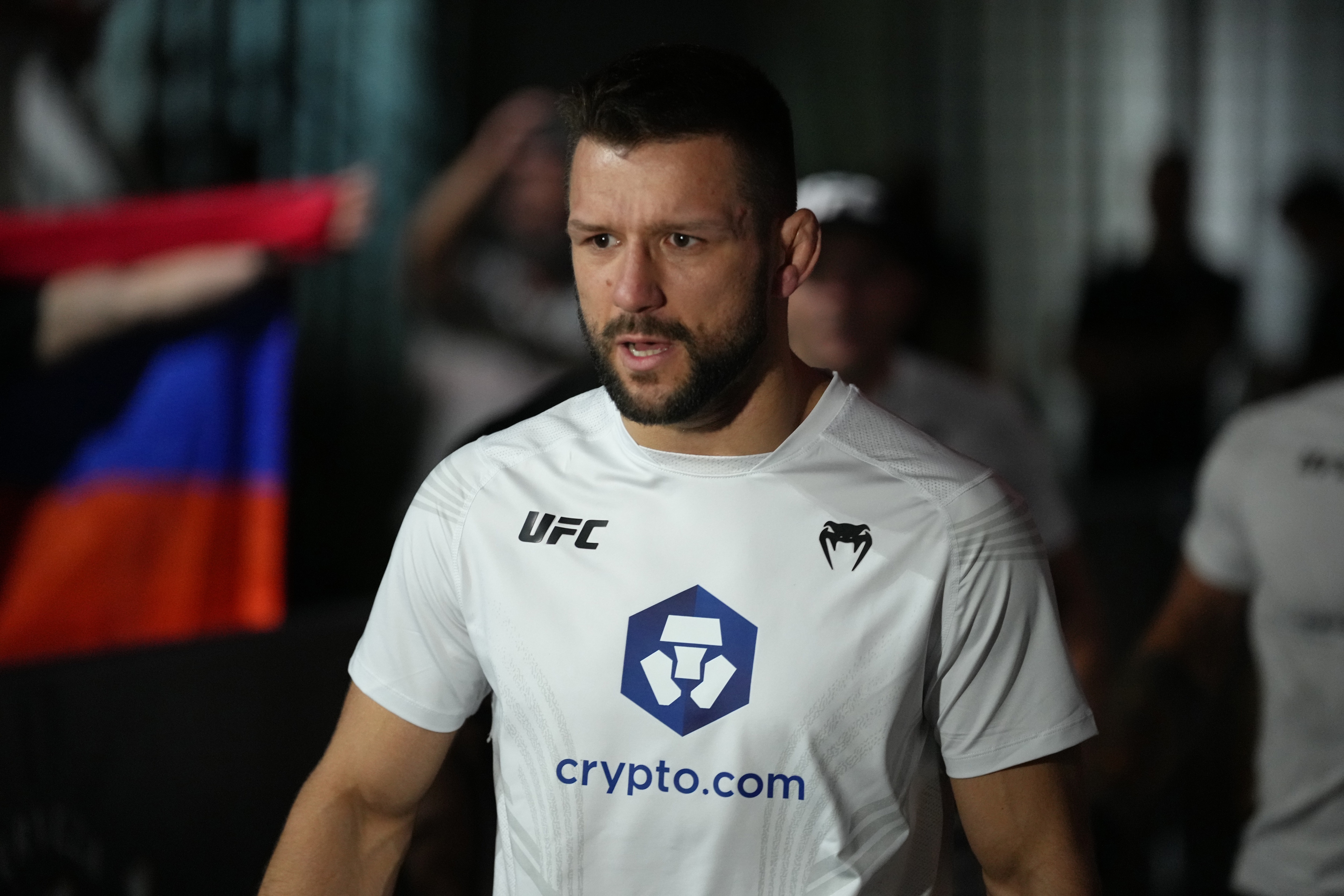 LAS VEGAS, NEVADA - JUNE 25: Mateusz Gamrot of Poland prepares to fight Arman Tsarukyan of Georgia in a lightweight fight during the UFC Fight Night event at UFC APEX on June 25, 2022 in Las Vegas, Nevada. (Photo by Jeff Bottari/Zuffa LLC)