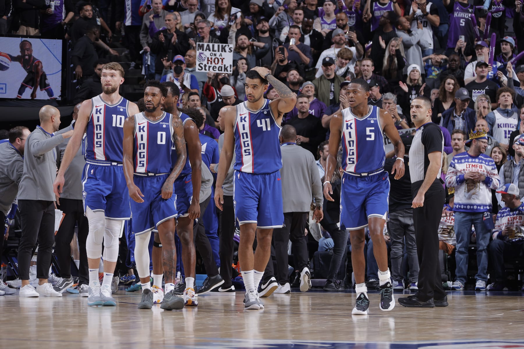 Domantasa Sabonis, Malik Monk, Trey Lyles and De'Aaron Fox
