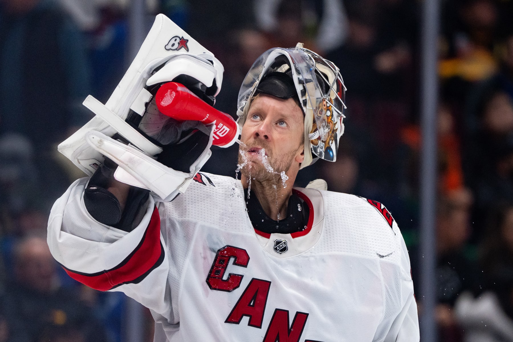 The Canes are still looking for consistent goaltending from Antii Raanta.