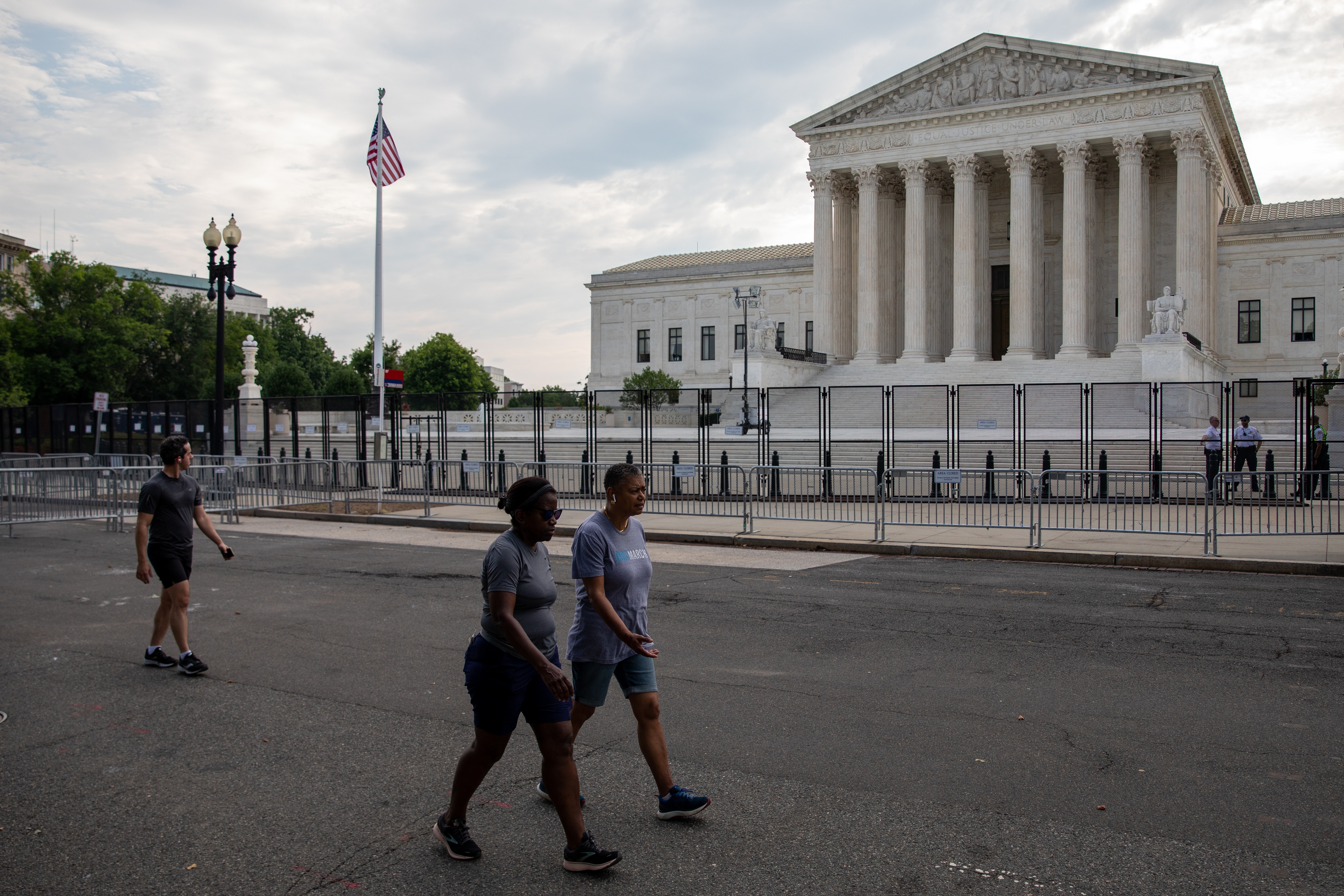 The US Supreme Court in Washington, D.C., US, on Monday, June 27, 2022. A CBS News poll suggested that a majority of Americans disapprove of the Supreme Court's decision overturning the constitutional right to an abortion, which is inflaming a partisan divide on display in comments by senior lawmakers. Photographer: Amanda Andrade-Rhoades/Bloomberg via Getty Images