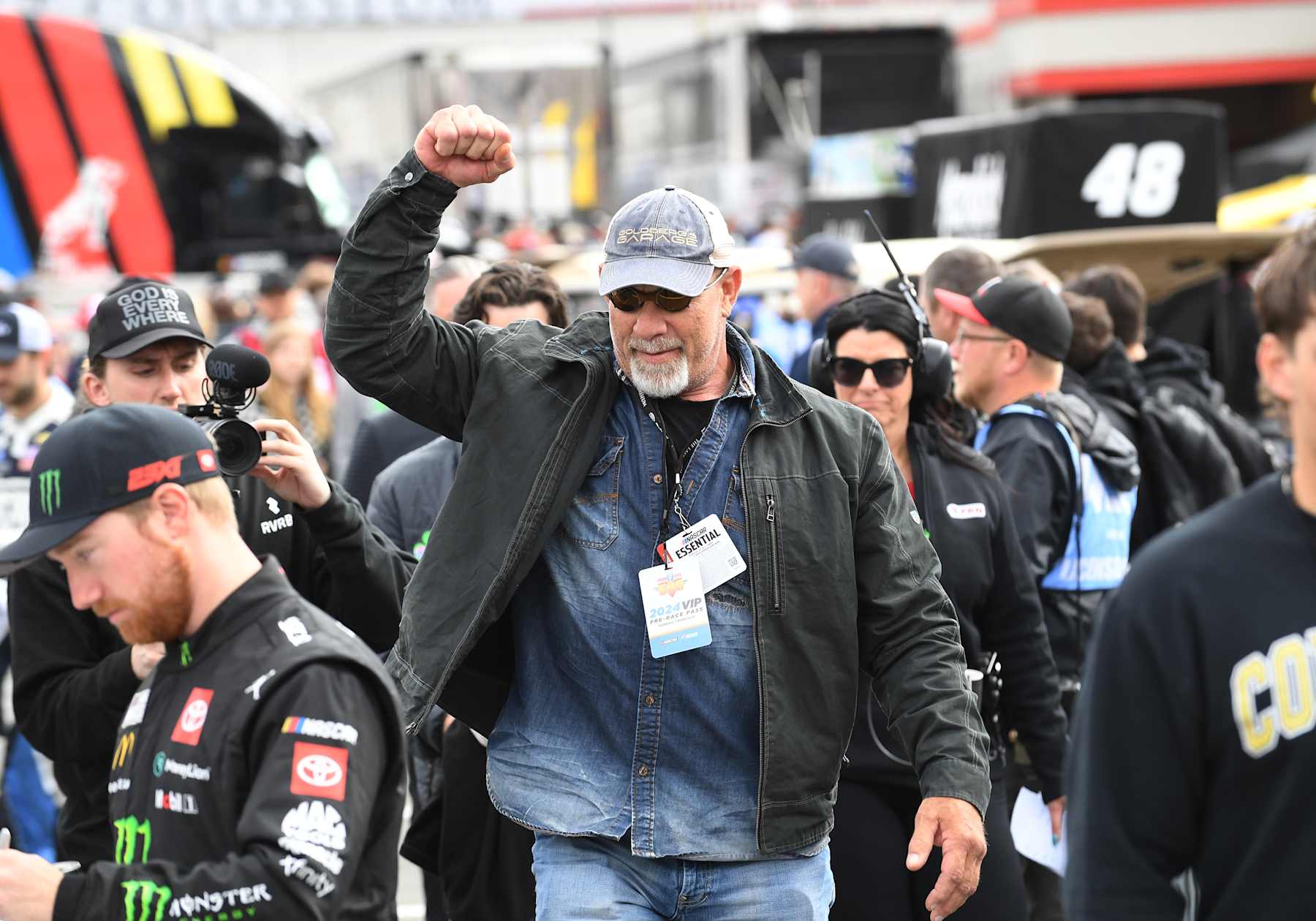 BRISTOL, TN - MARCH 17: Former WWE star Bill Goldberg looks on prior to the running of the NASCAR Cup Series Food City 500 on March 17, 2024, at Bristol Motor Speedway in Bristol, TN. (Photo by Jeffrey Vest/Icon Sportswire via Getty Images)