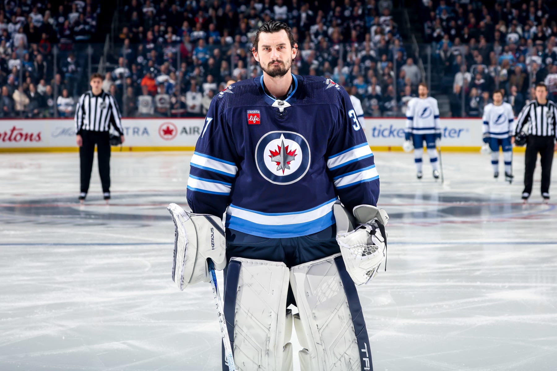 Connor Hellebuyck has been outstanding for the Jets in goal all season.