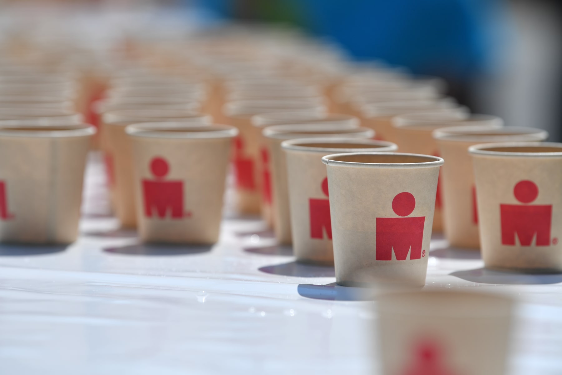 HAMBURG, GERMANY - JUNE 4: Volunteers stand by during the IRONMAN European Championship Hamburg on June 4, 2023 in Hamburg, Germany. (Photo by Alexander Koerner/Getty Images for Ironman)