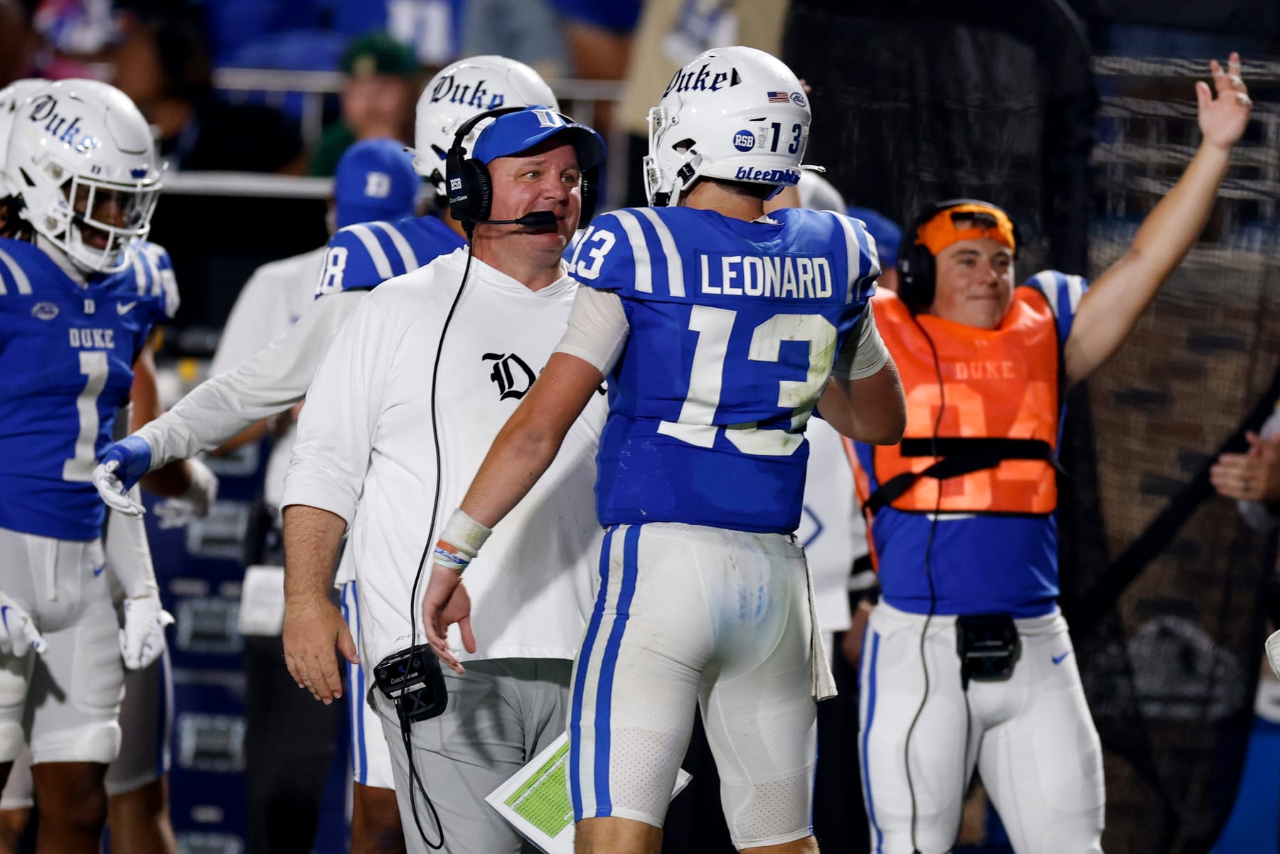 Head coach Mike Elko of the Duke Blue Devils