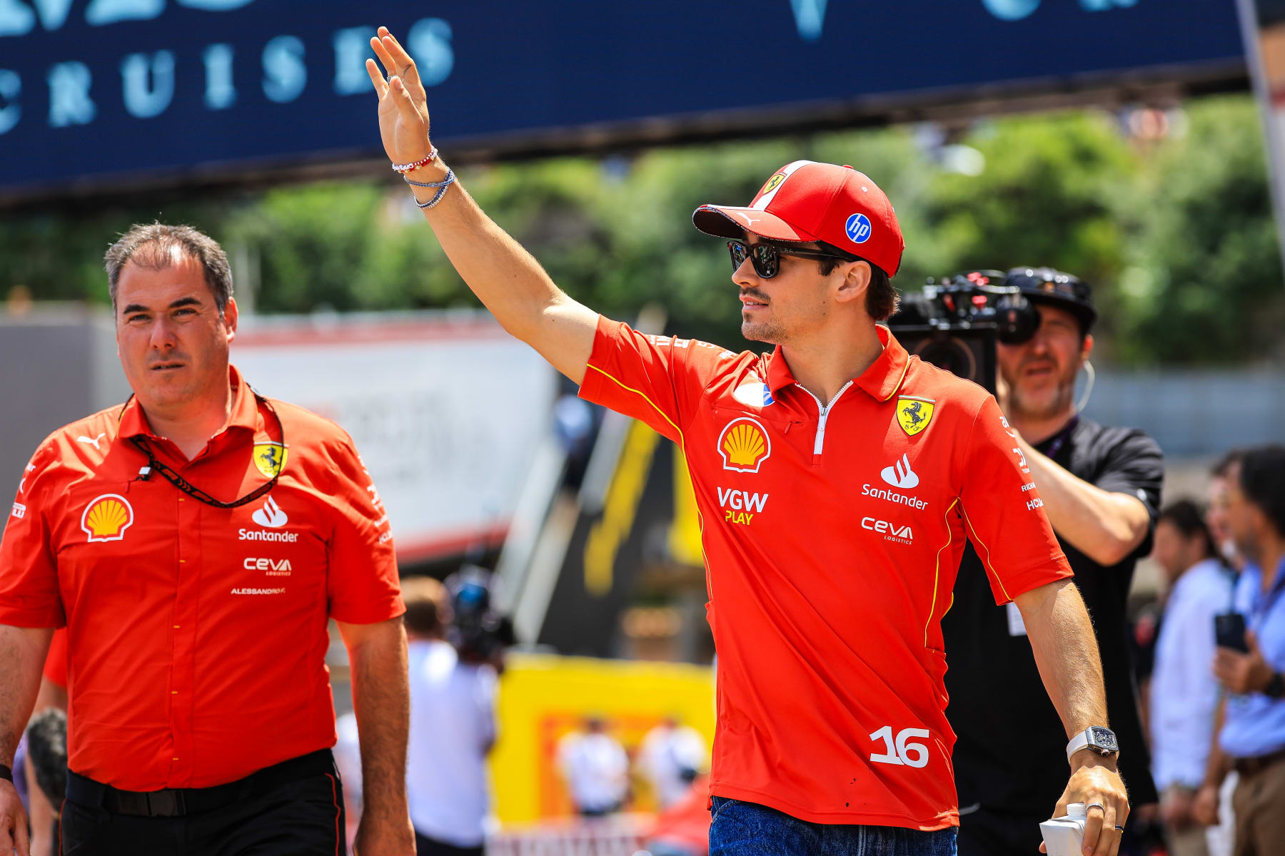 MONTE-CARLO, MONACO - MAY 26: Charles Leclerc of Monaco and Ferrari walks in pitlane prior to the F1 Grand Prix of Monaco at Circuit de Monaco on May 26, 2024 in Monte-Carlo, Monaco. (Photo by Kym Illman/Getty Images)