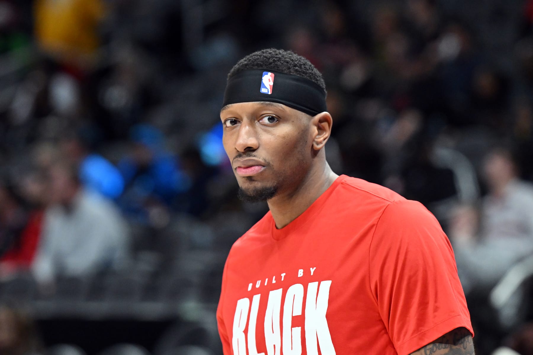 ATLANTA, GEORGIA - FEBRUARY 12:  Torrey Craig #13 of Chicago Bulls warms up before 3rd quarter against the Atlanta Hawks at State Farm Arena on February 12, 2024 in Atlanta, Georgia. NOTE TO USER: User expressly acknowledges and agrees that, by downloading and/or using this photograph, user is consenting to the terms and conditions of the Getty Images License Agreement. (Photo by Paras Griffin/Getty Images)