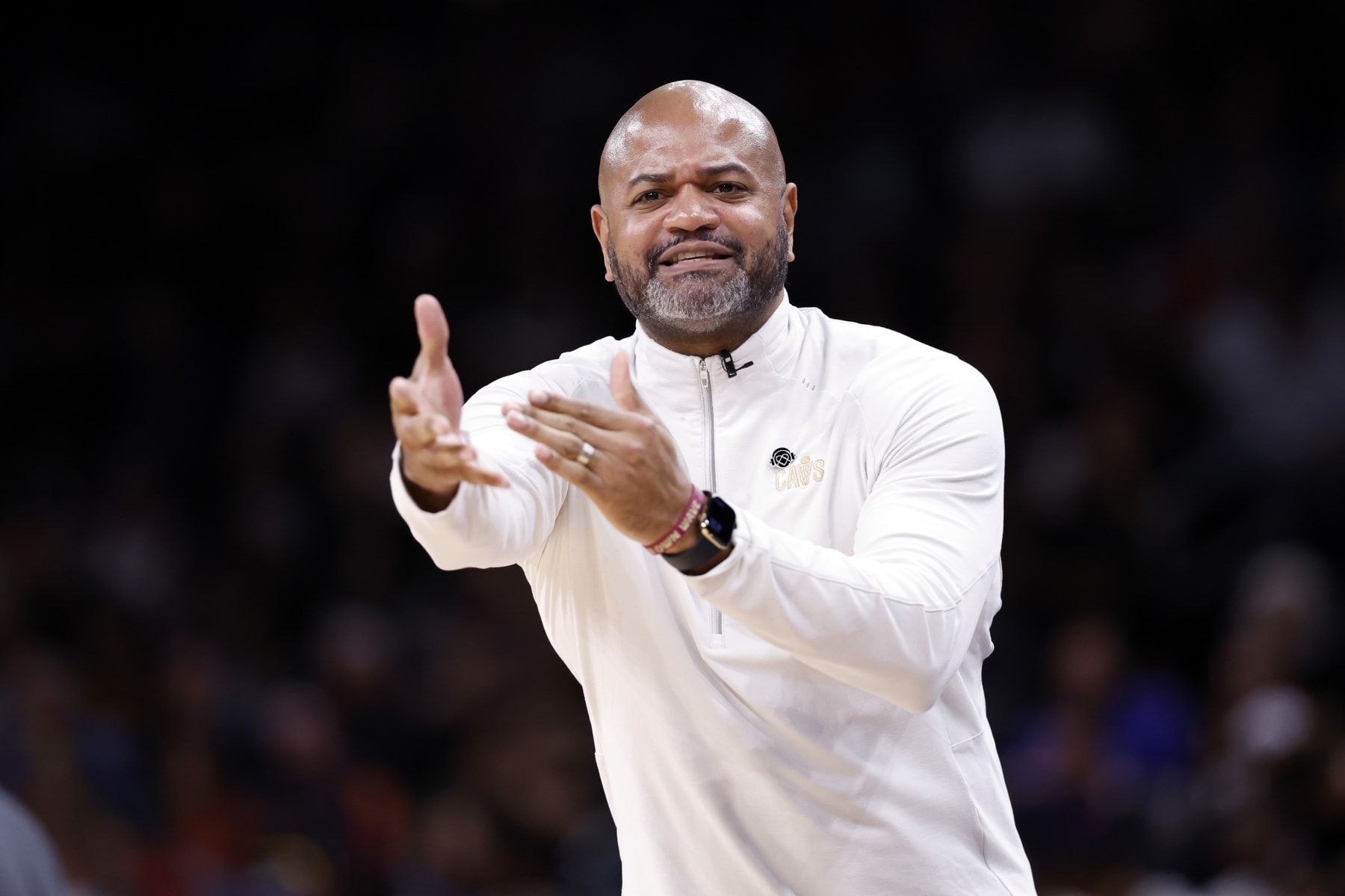 PHOENIX, ARIZONA - APRIL 03: Head coach J. B. Bickerstaff of the Cleveland Cavaliers gestures during the first half against the Phoenix Suns at Footprint Center on April 03, 2024 in Phoenix, Arizona. NOTE TO USER: User expressly acknowledges and agrees that, by downloading and or using this photograph, User is consenting to the terms and conditions of the Getty Images License Agreement. (Photo by Chris Coduto/Getty Images) PHOENIX, ARIZONA - APRIL 03: Head coach J. B. Bickerstaff of the Cleveland Cavaliers gestures during the first half against the Phoenix Suns at Footprint Center on April 03, 2024 in Phoenix, Arizona. NOTE TO USER: User expressly acknowledges and agrees that, by downloading and or using this photograph, User is consenting to the terms and conditions of the Getty Images License Agreement. (Photo by Chris Coduto/Getty Images)