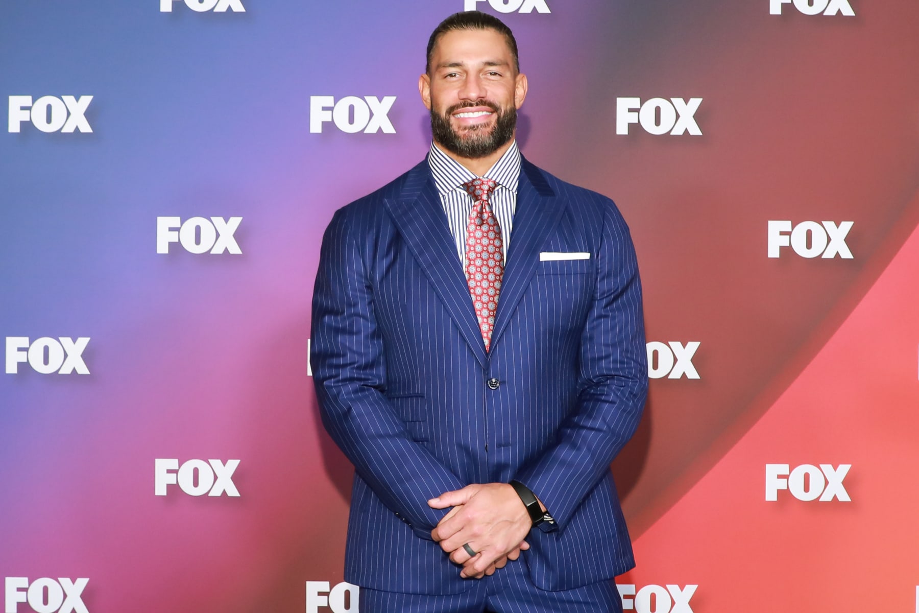 NEW YORK, NEW YORK - MAY 16: Roman Reigns attends the 2022 Fox Upfront on May 16, 2022 in New York City. (Photo by Jason Mendez/WireImage)