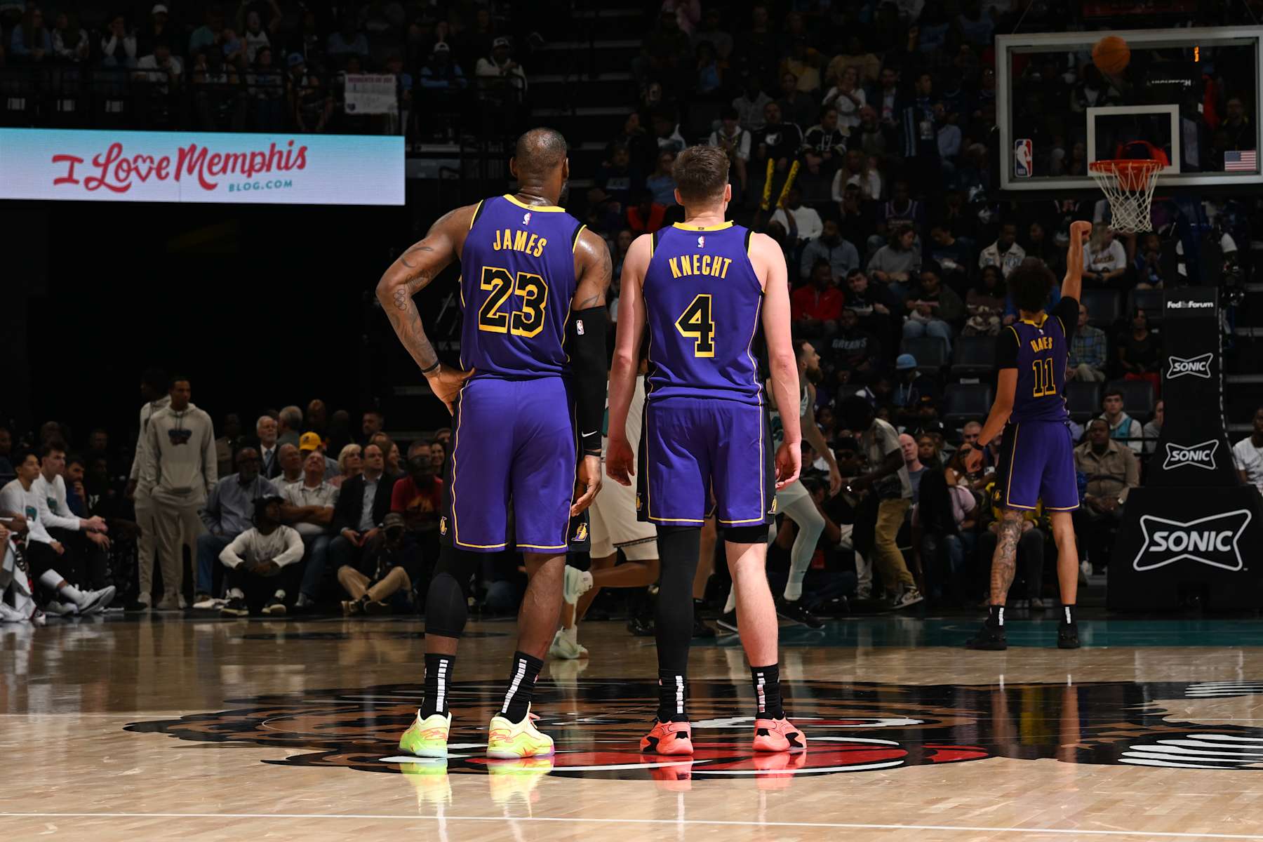 LeBron James and Dalton Knecht