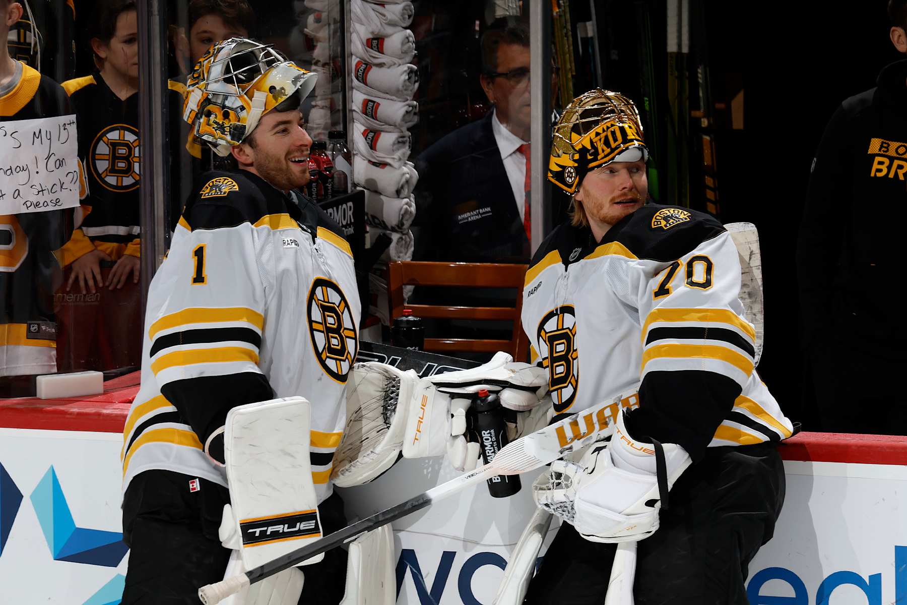 Jeremy Swayman and Joonas Korpisalo.