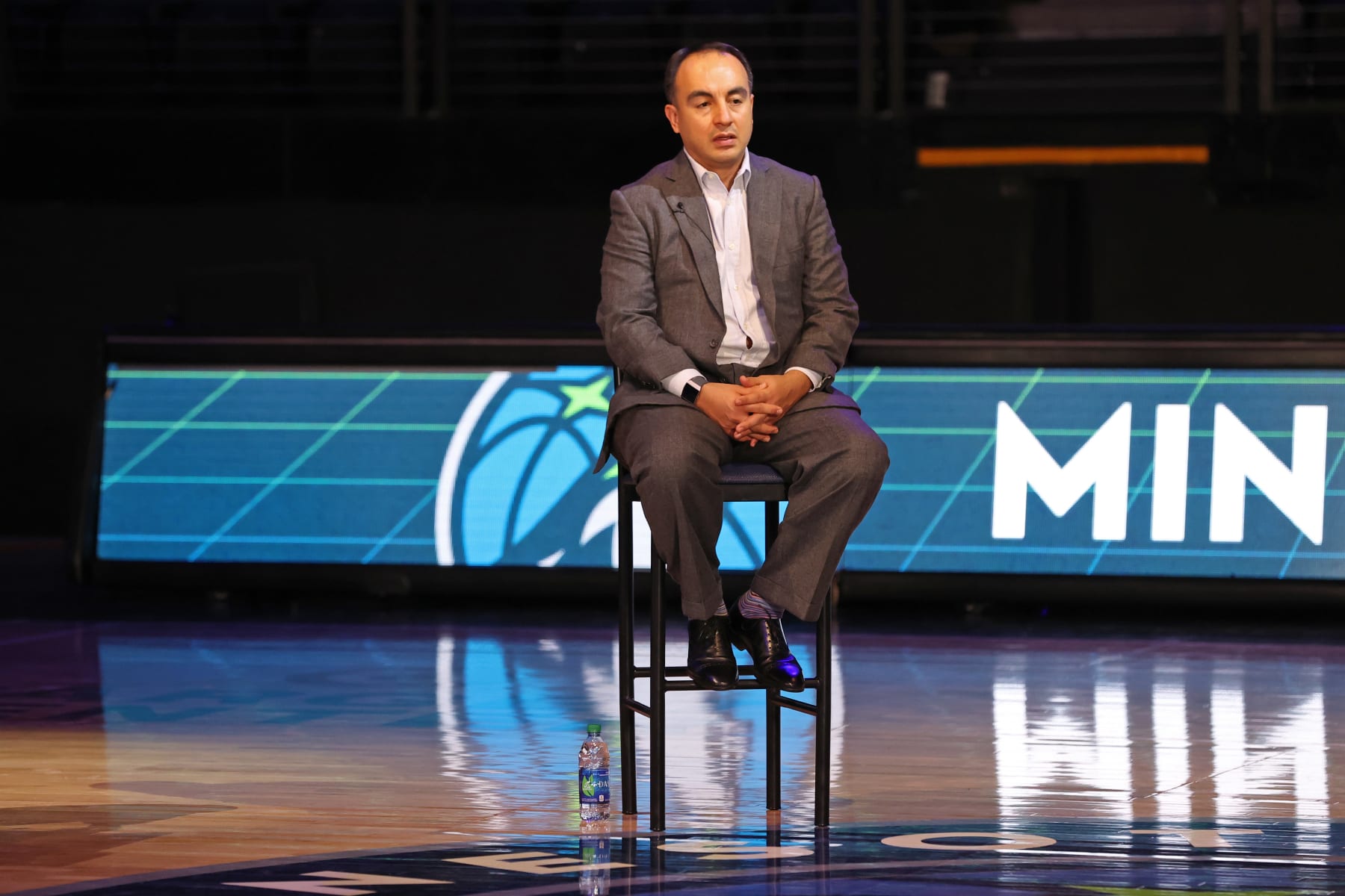 MINNEAPOLIS, MN - NOVEMBER 20: President of Basketball Operations, Gersson Rosas, introduces Anthony Edwards to the media during a virtual press conference on November 20, 2020 at Target Center in Minneapolis, Minnesota. NOTE TO USER: User expressly acknowledges and agrees that, by downloading and or using this Photograph, user is consenting to the terms and conditions of the Getty Images License Agreement. Mandatory Copyright Notice: Copyright 2020 NBAE (Photo by David Sherman/NBAE via Getty Images) MINNEAPOLIS, MN - NOVEMBER 20: President of Basketball Operations, Gersson Rosas, introduces Anthony Edwards to the media during a virtual press conference on November 20, 2020 at Target Center in Minneapolis, Minnesota. NOTE TO USER: User expressly acknowledges and agrees that, by downloading and or using this Photograph, user is consenting to the terms and conditions of the Getty Images License Agreement. Mandatory Copyright Notice: Copyright 2020 NBAE (Photo by David Sherman/NBAE via Getty Images)