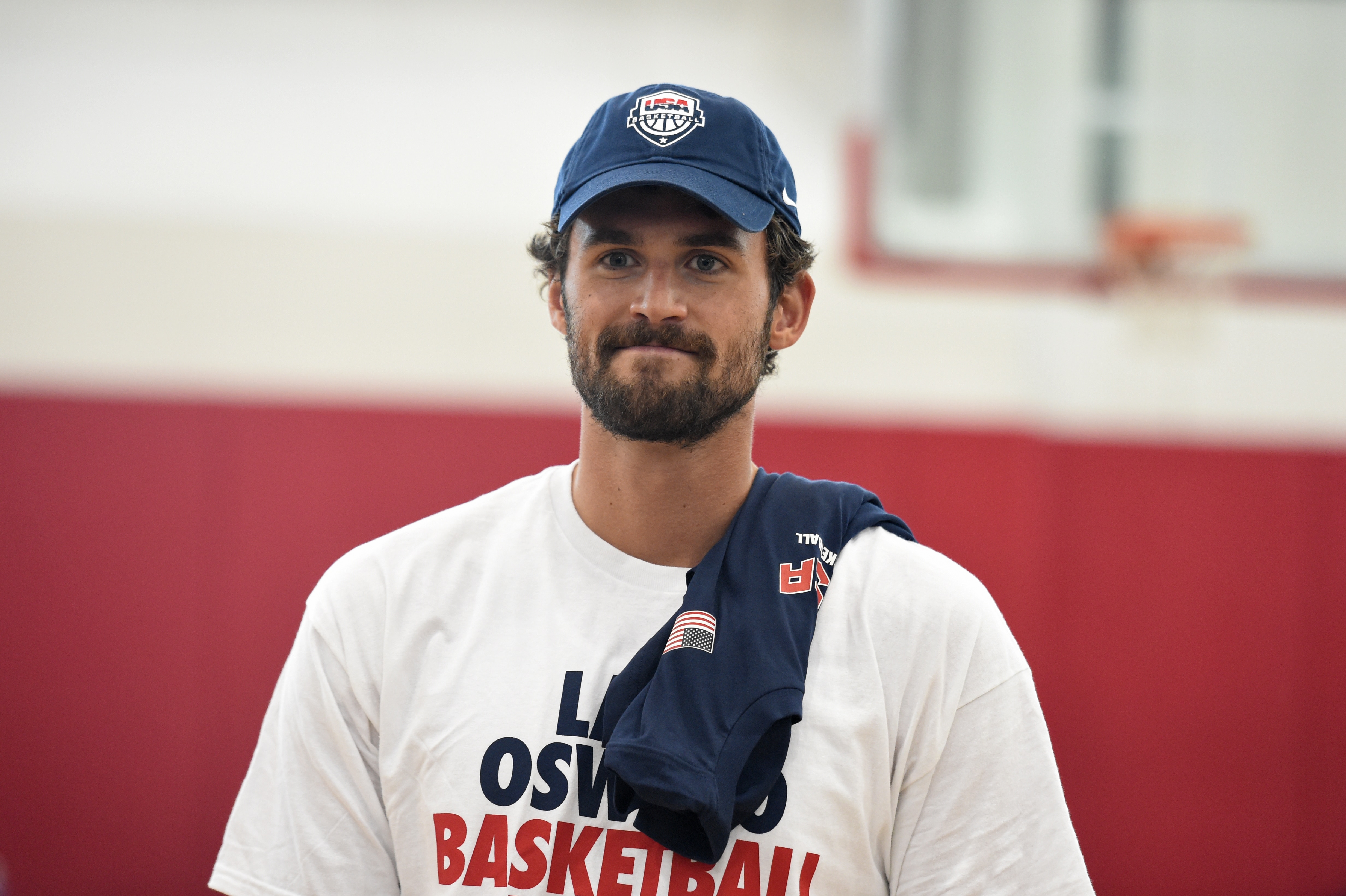LAS VEGAS, NV - AUGUST 11:  Kevin Love of the USA National Team participates in a minicamp at UNLV on August 11, 2015 in Las Vegas, Nevada. NOTE TO USER: User expressly acknowledges and agrees that, by downloading and/or using this Photograph, user is consenting to the terms and conditions of the Getty Images License Agreement. Mandatory Copyright Notice: Copyright 2015 NBAE (Photo by Adam Pantozzi/NBAE via Getty Images)
