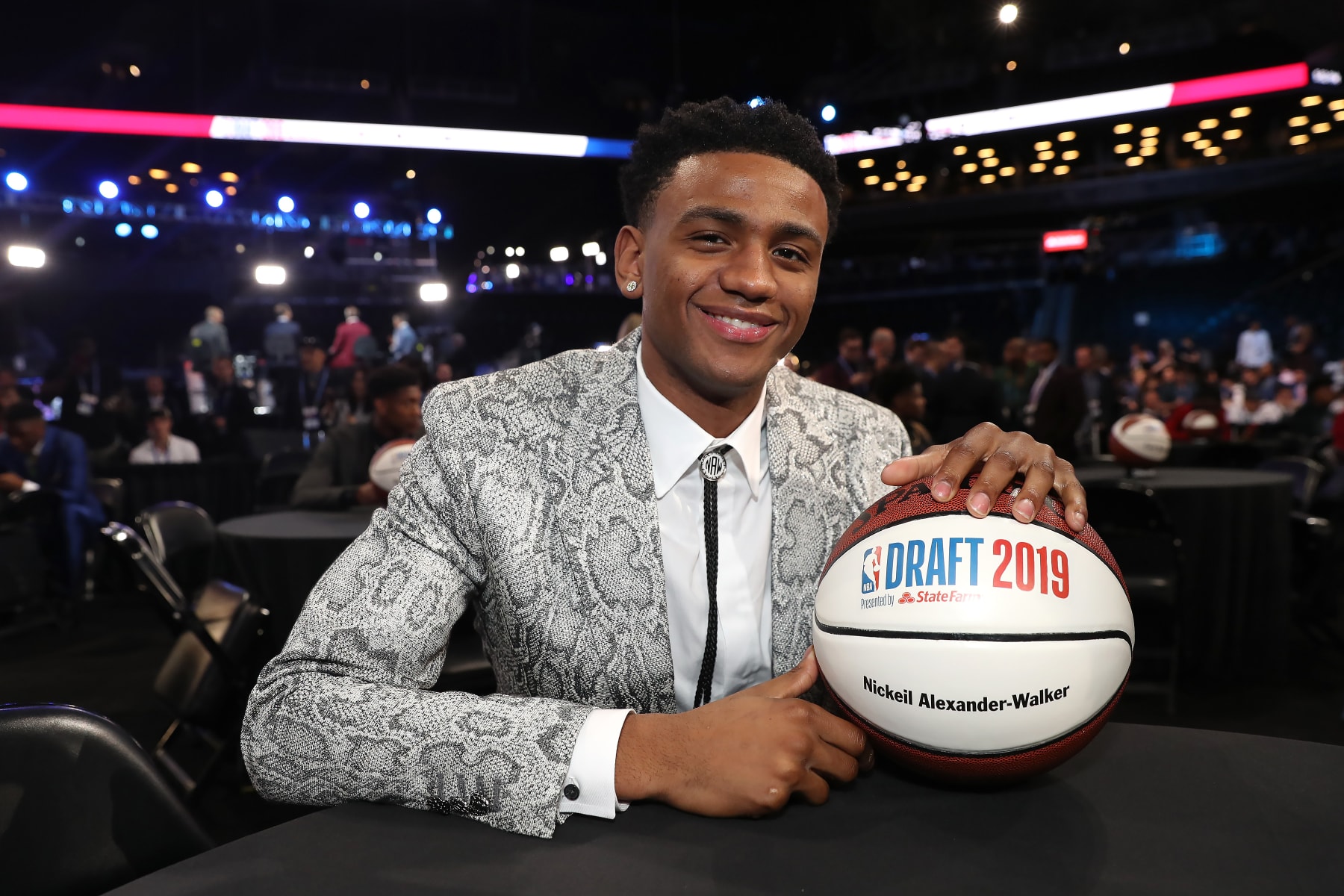 BROOKLYN, NY - JUNE 20: Nickeil Alexander-Walker poses for a photo before the 2019 NBA Draft on June 20, 2019 at the Barclays Center in Brooklyn, New York. NOTE TO USER: User expressly acknowledges and agrees that, by downloading and/or using this photograph, user is consenting to the terms and conditions of the Getty Images License Agreement. Mandatory Copyright Notice: Copyright 2019 NBAE (Photo by Michael J. LeBrecht II/NBAE via Getty Images)