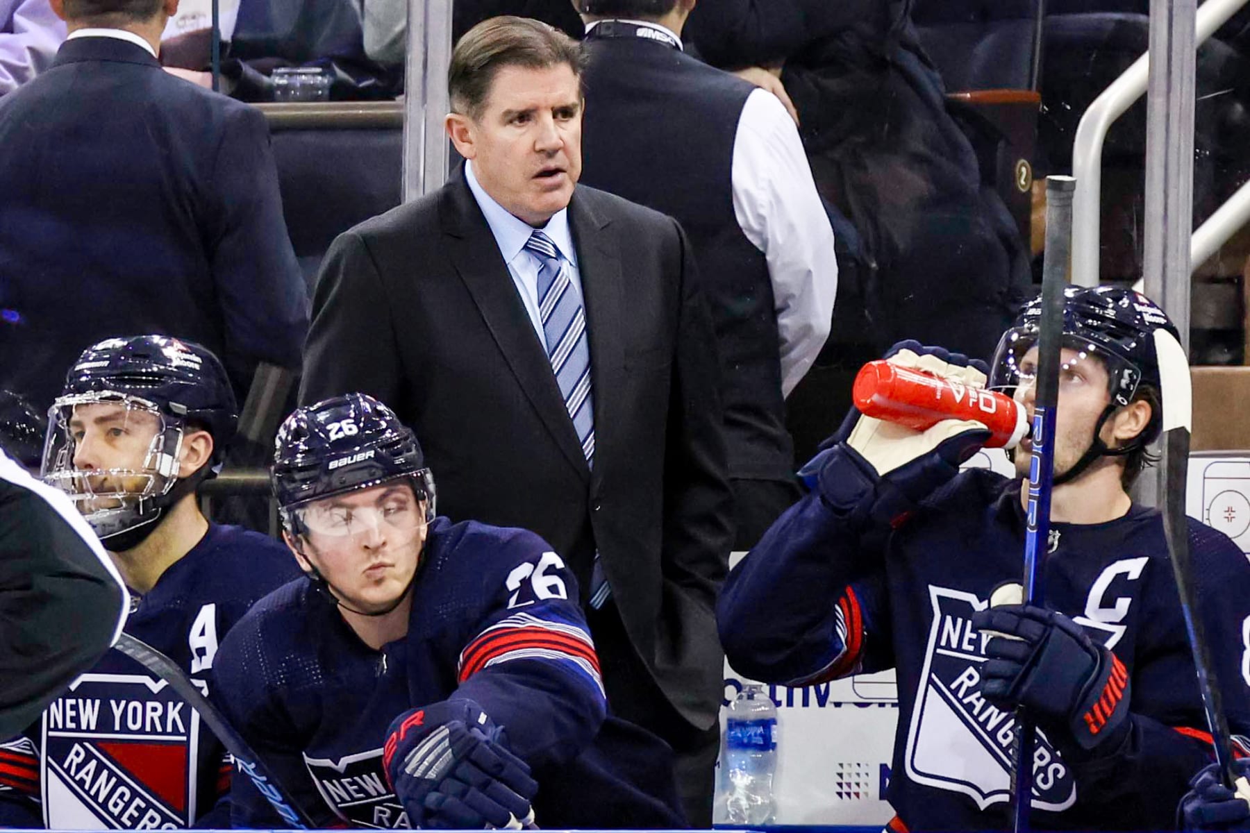 New coach Peter Laviolette has guided the Blueshirts to the top of the Metropolitan Division.