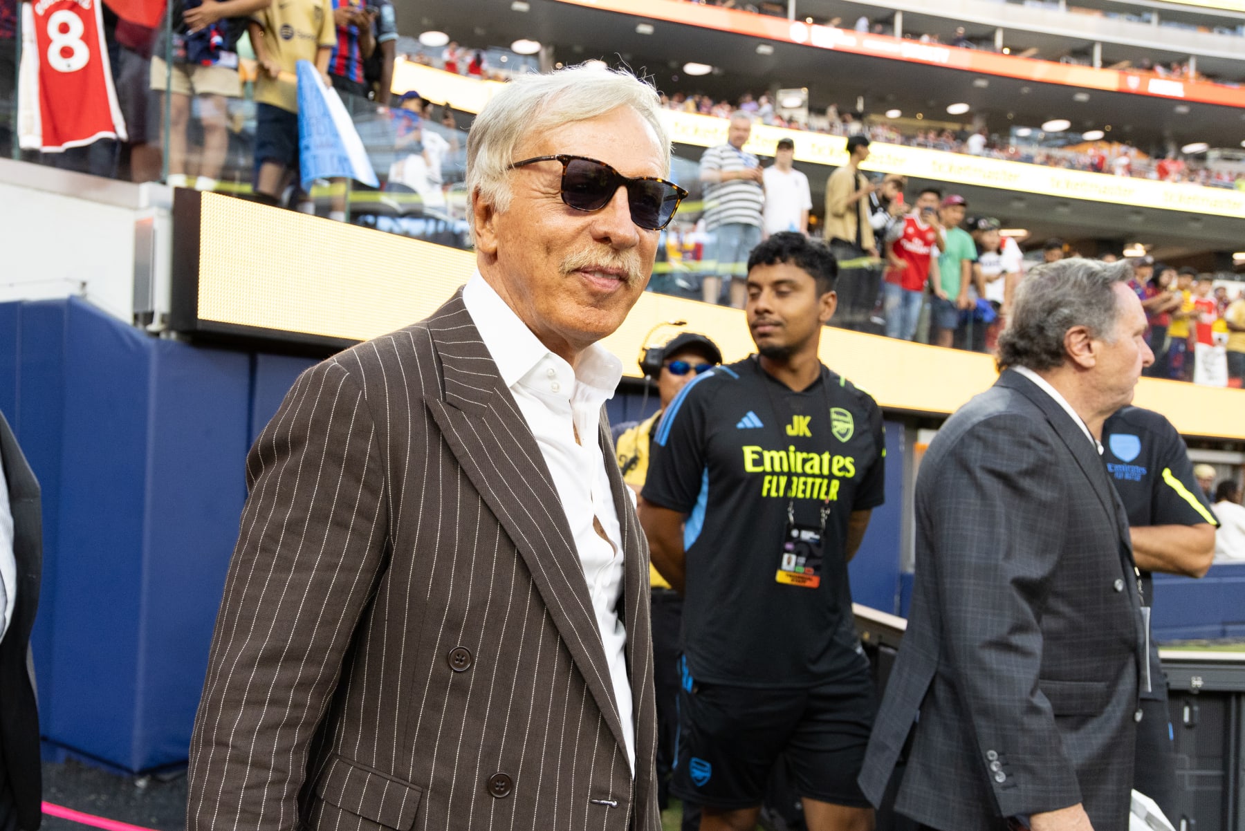 LOS ANGELES, CA - JULY 26:  Arsenal Owner Stan Kroenke before a game between Barcelona and Arsenal at SOFI Stadium on July 26, 2023 in Los Angeles, California (Photo by Trevor Ruszkowski/ISI Photos/Getty Images)