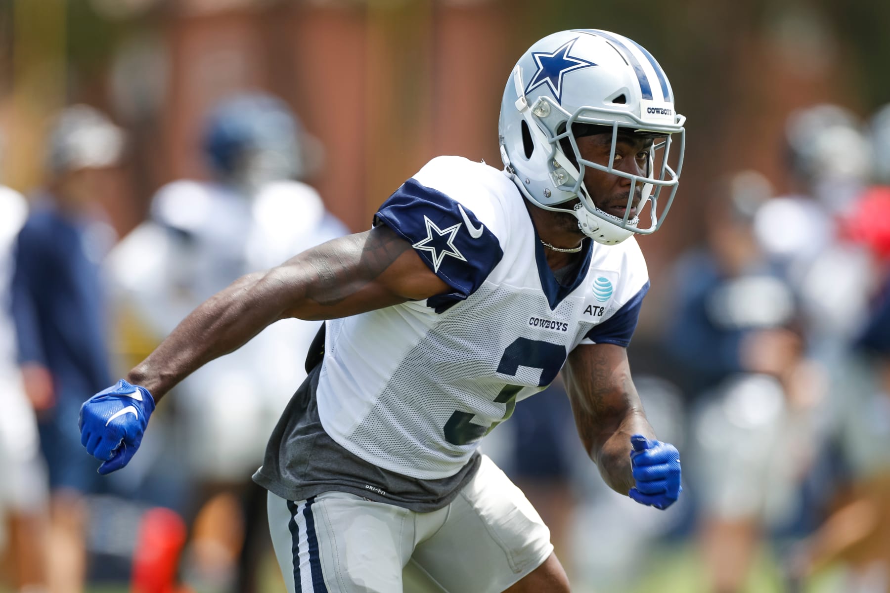 OXNARD, CA - AUGUST 15: Dallas Cowboys wide receiver Brandin Cooks (3) takes part in a drill during the team's training camp at Marriott Residence Inn at River Ridge on August 15, 2023, in Oxnard, CA. (Photo by Brandon Sloter/Icon Sportswire via Getty Images)