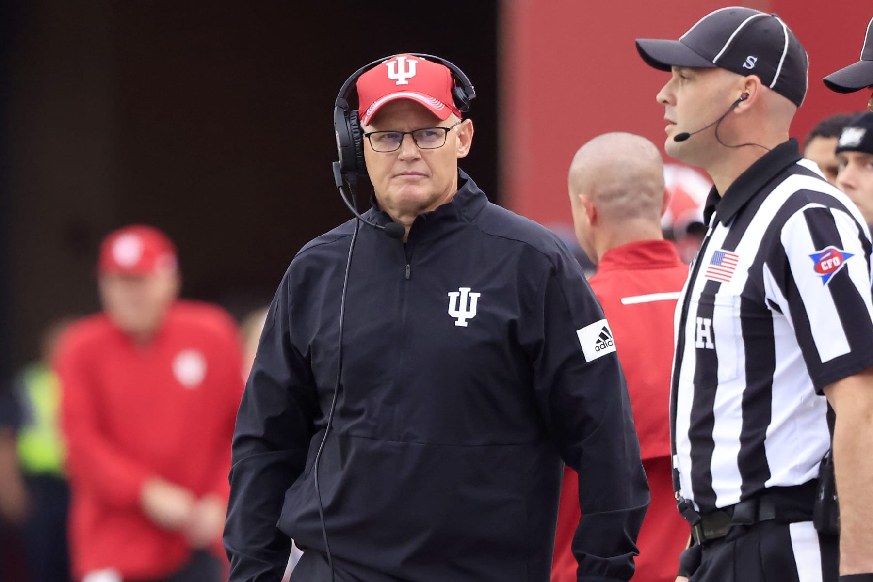 BLOOMINGTON, INDIANA - NOVEMBER 05: Head coach Tom Allen of the Indiana Hoosiers on the sidelines in the game against the Penn State Nittany Lions at Memorial Stadium on November 05, 2022 in Bloomington, Indiana. (Photo by Justin Casterline/Getty Images)
