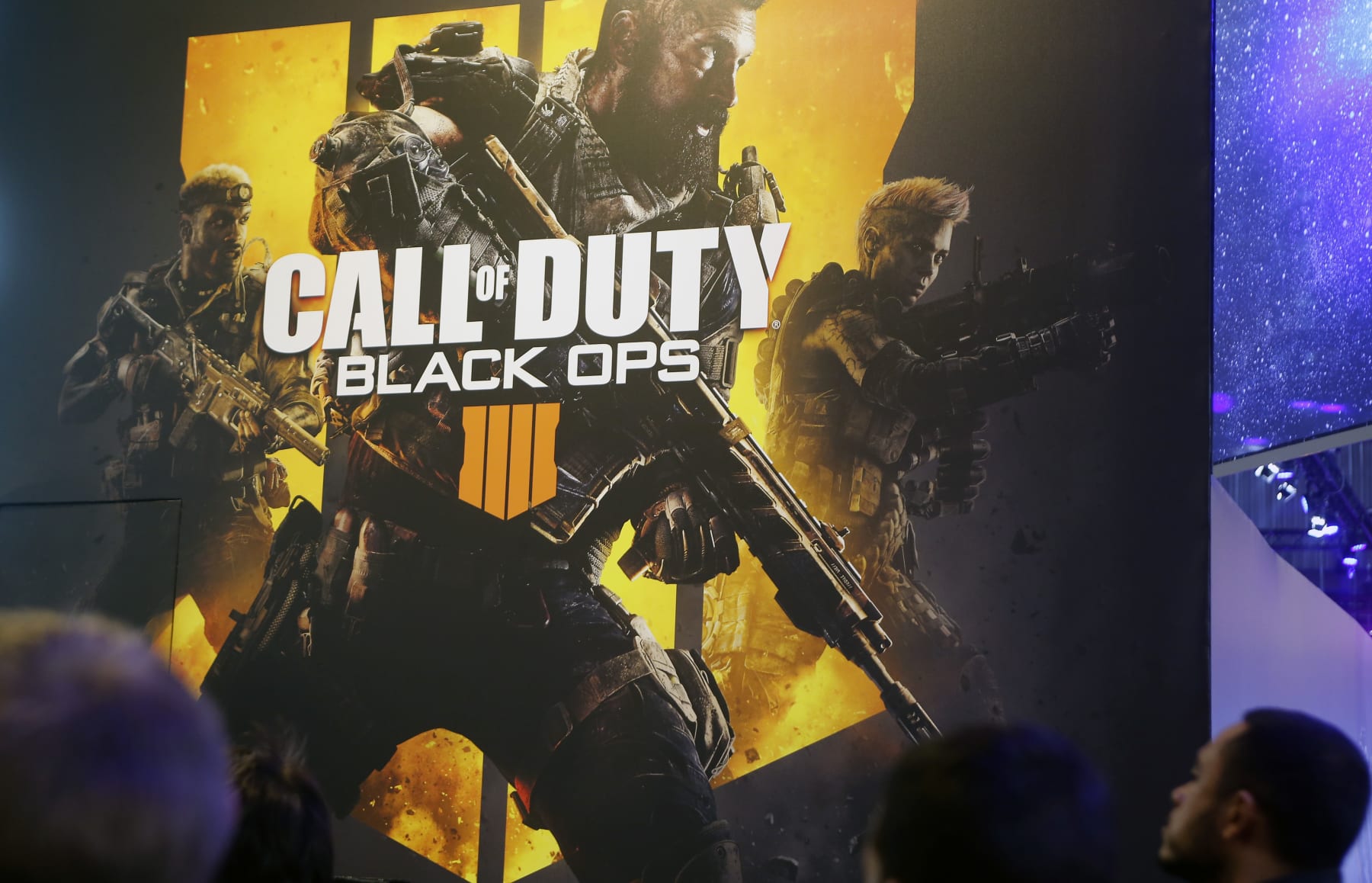 PARIS, FRANCE - OCTOBER 27:  Visitors queue to play the video game  'Call of Duty: Black Ops IIII' developed by Treyarch and published by Activision during the 'Paris Games Week' on October 27, 2018 in Paris, France. 'Paris Games Week' is an international trade fair for video games and runs from October 26 to 31, 2018.  (Photo by Chesnot/Getty Images)
