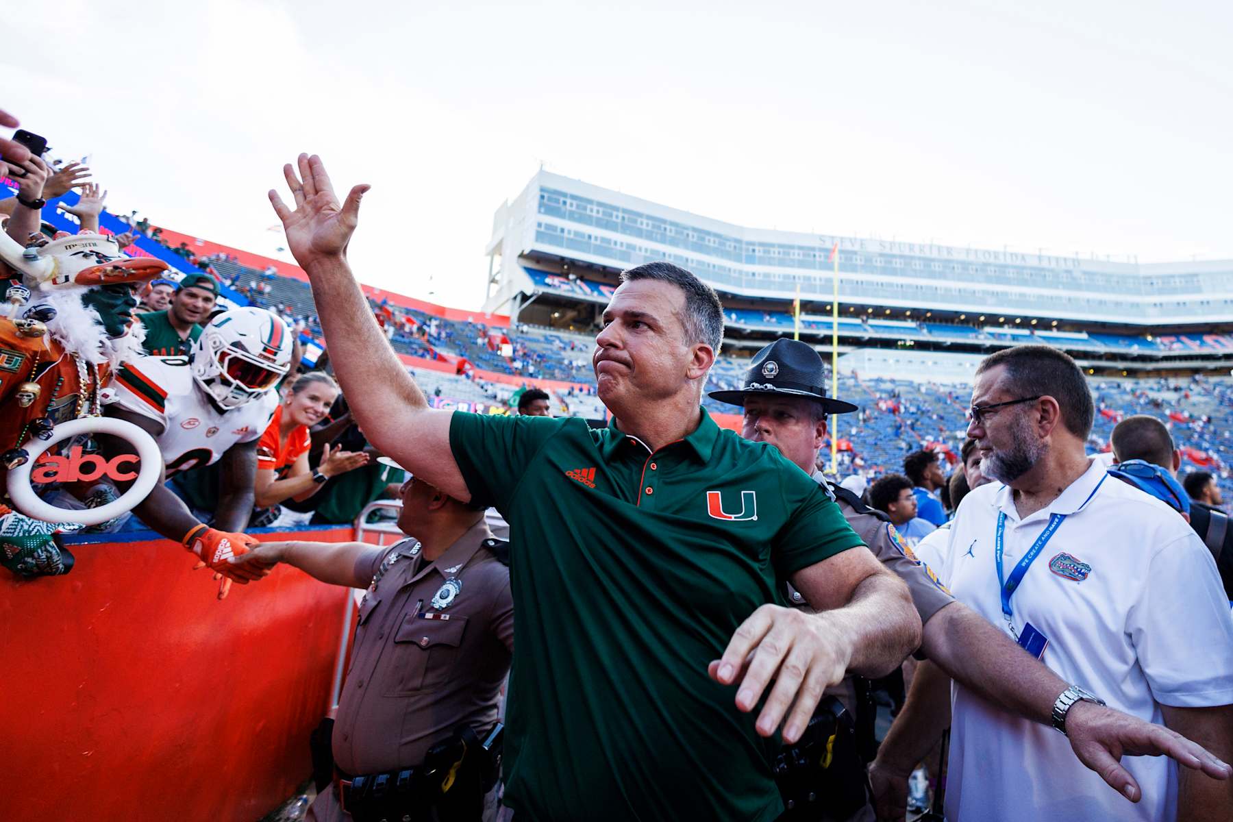 Head coach Mario Cristobal of the Miami Hurricanes 